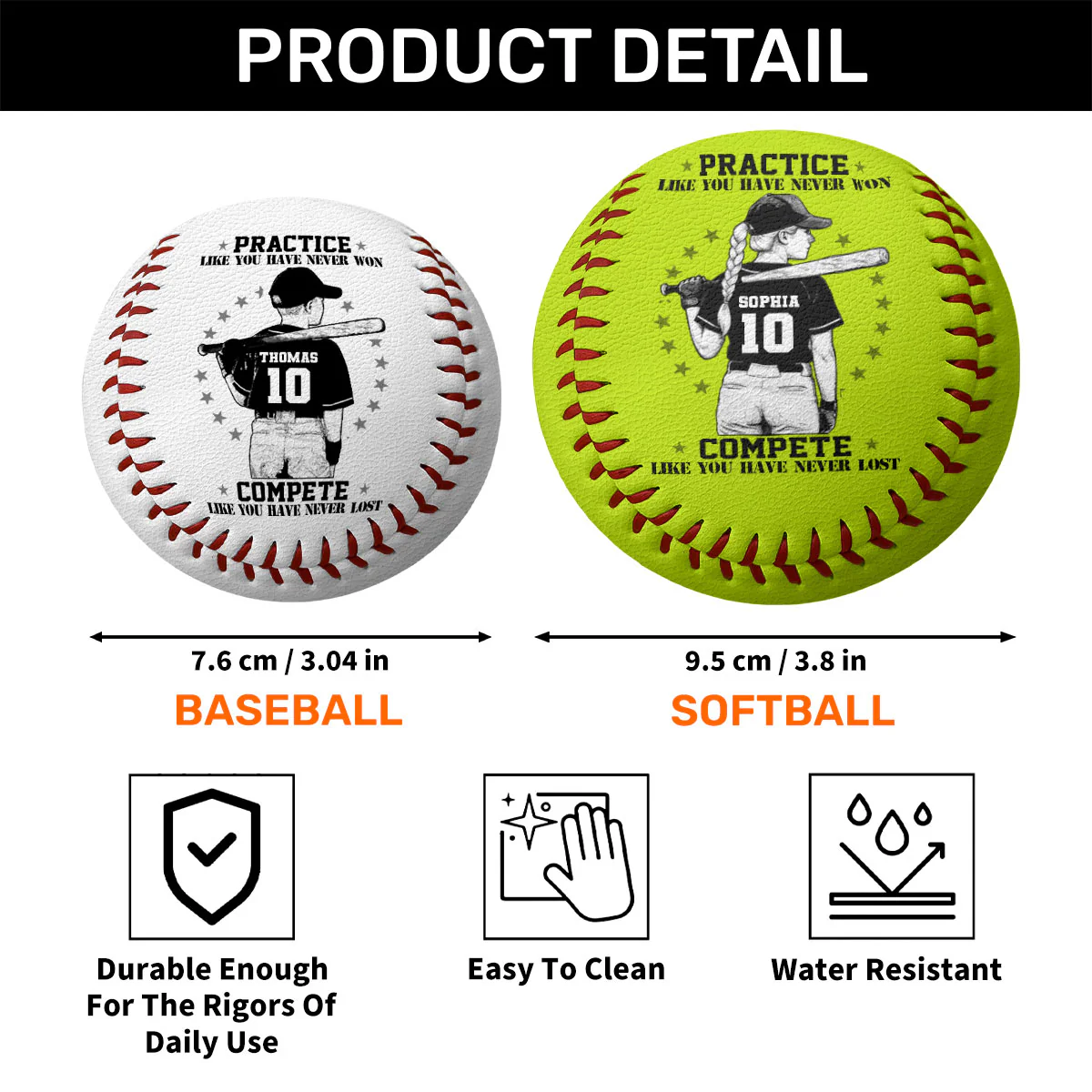 Never Satisfied Never Defeated - Personalized Baseball & Softball - Image 7