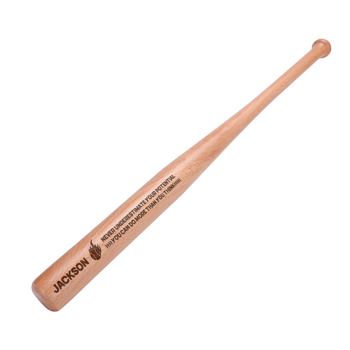 Never Underestimate Your Potential - Personalized Baseball Bat
