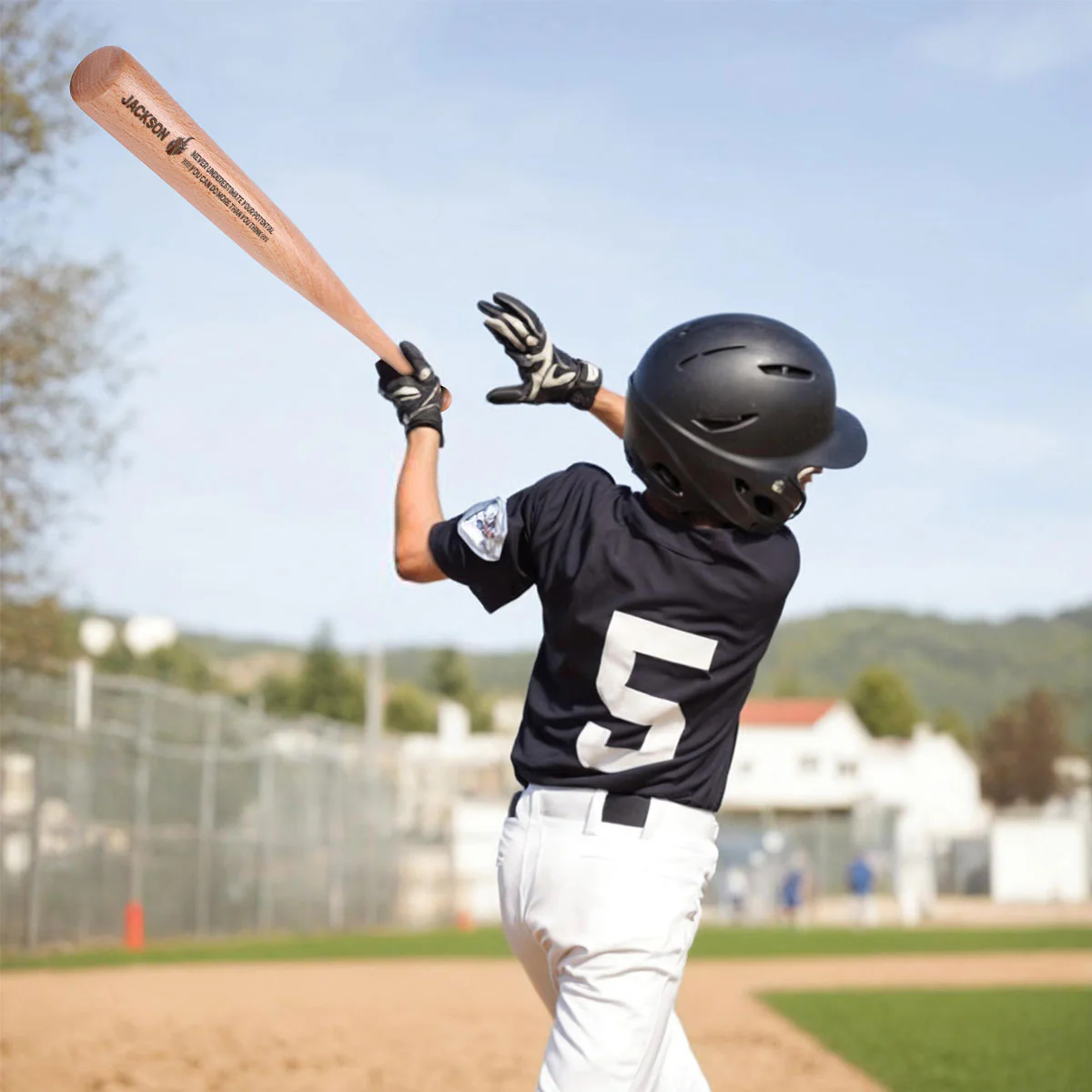 Never Underestimate Your Potential - Personalized Baseball Bat - Image 6