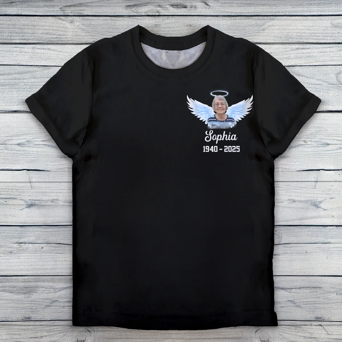 Never Walk Alone My Love Walks With Me - Personalized All-Over-Print T-Shirt