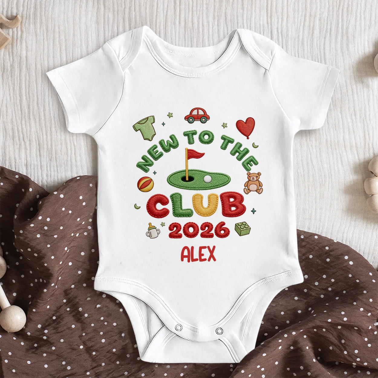 New To The Club - Personalized Baby Onesie - Image 5