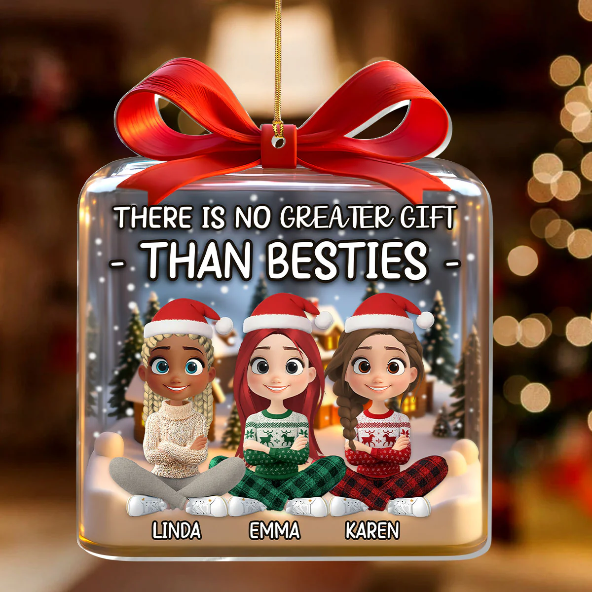 No Greater Gift - Personalized 1-Layer Acrylic Ornament - Image 2