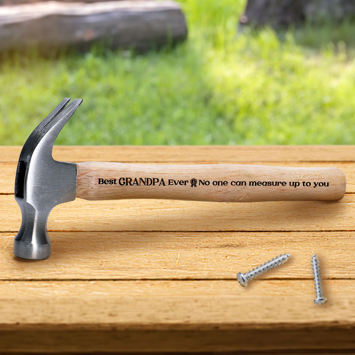 No One Can Measure Up To You - Personalized Wooden Hammer - Image 2