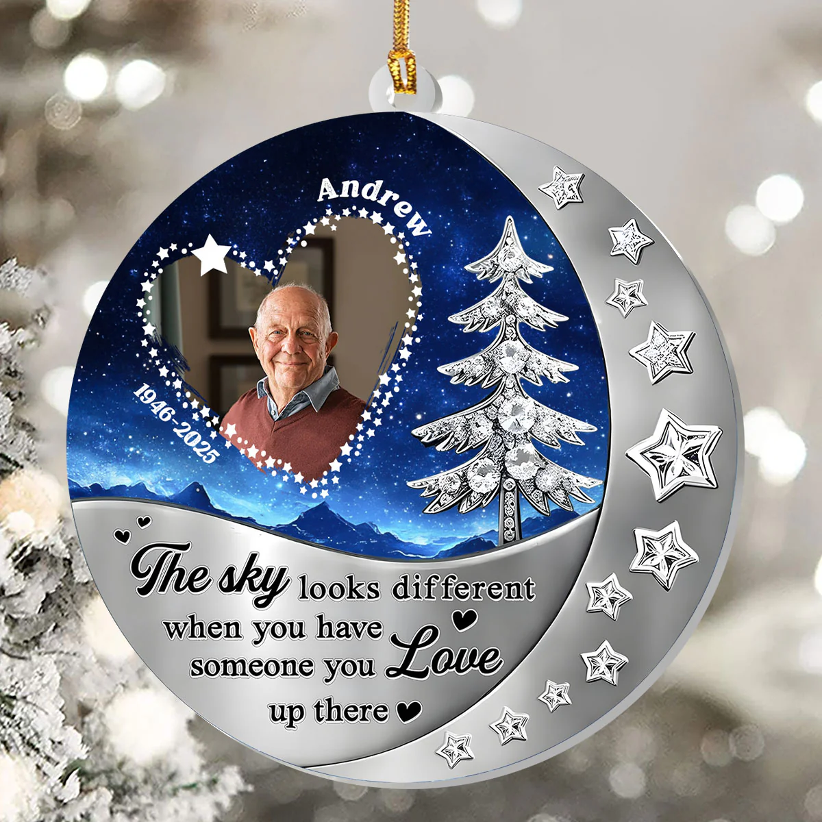 Not The Same Sky Custom Photo - Personalized 1-Layer Acrylic Ornament - Image 5