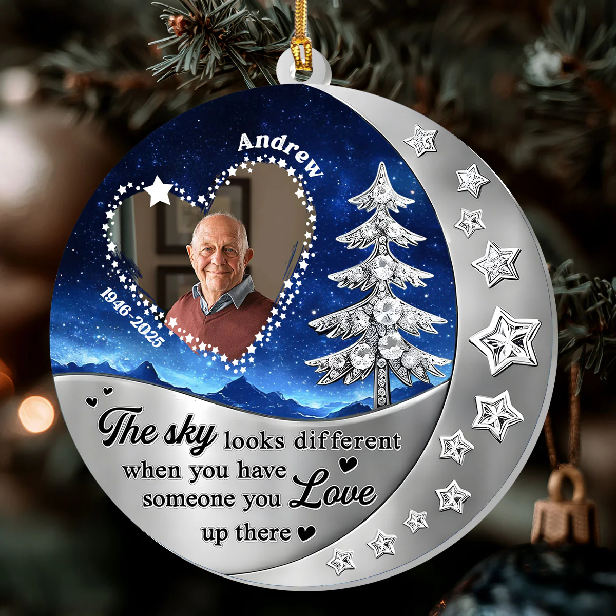 Not The Same Sky Custom Photo - Personalized 1-Layer Acrylic Ornament - Image 6