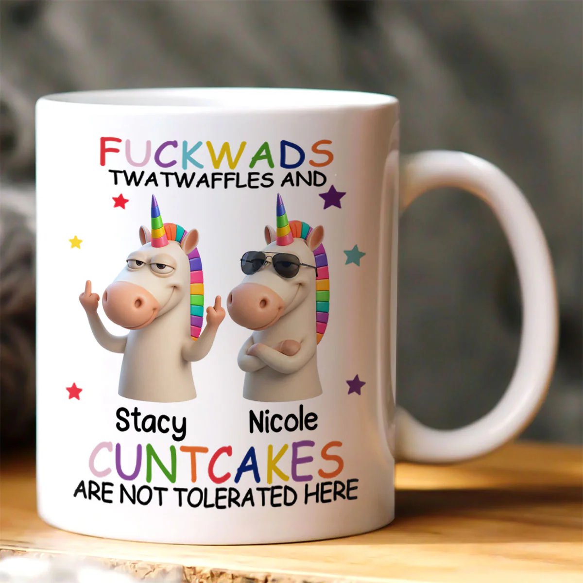 Not Tolerated Here - Personalized Ceramic Coffee Mug