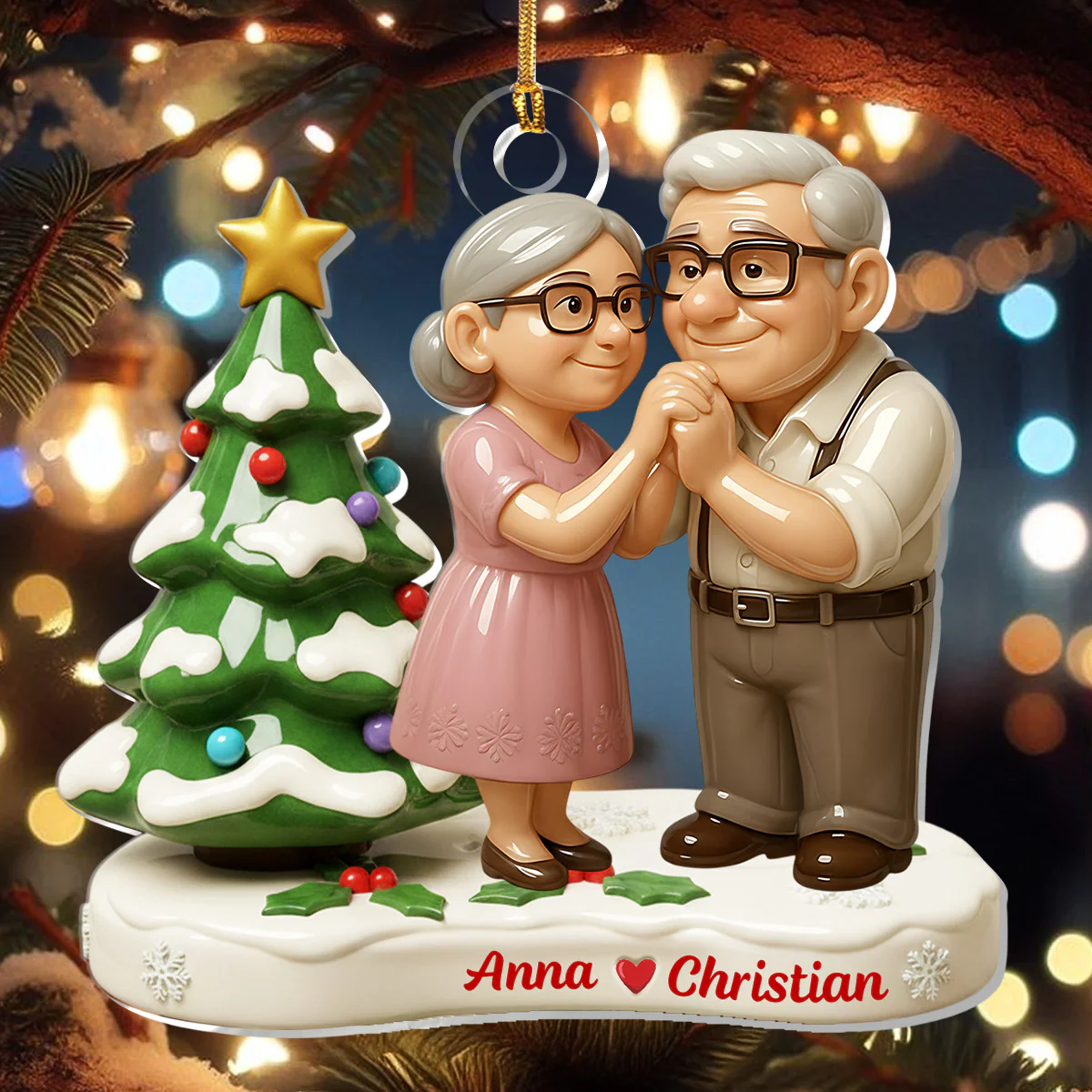Nothing's Gonna Change My Love For You - Personalized 1-Layer Acrylic Ornament - Image 2