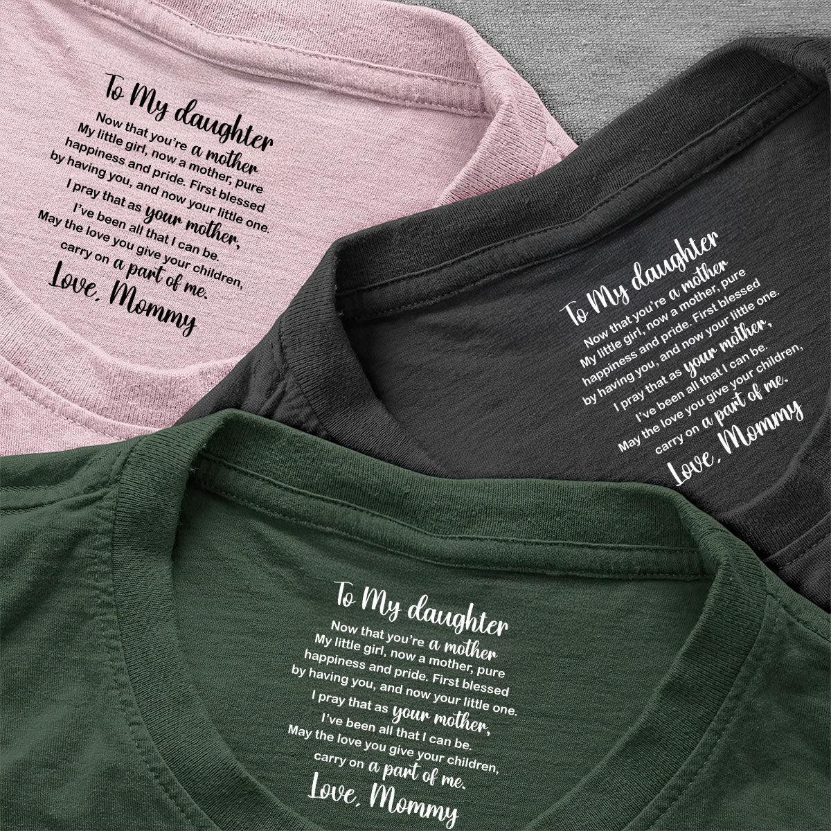 Now That You're A Mother - Personalized Shirt With Design Inner Neck