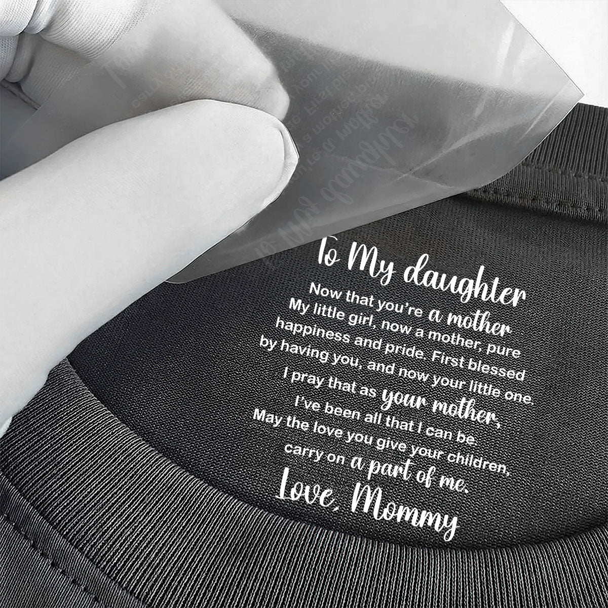 Now That You're A Mother - Personalized Shirt With Design Inner Neck - Image 2