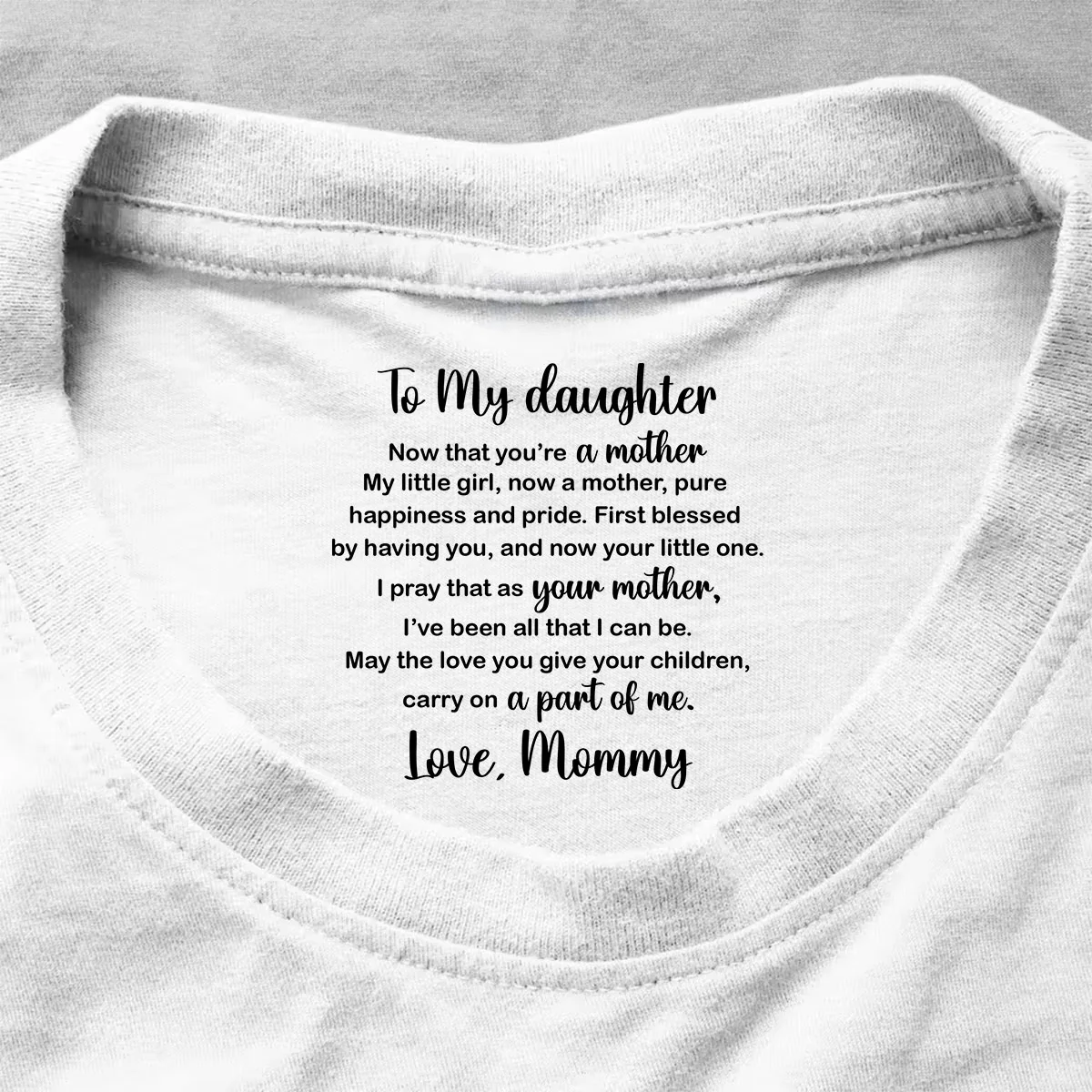 Now That You're A Mother - Personalized Shirt With Design Inner Neck - Image 6