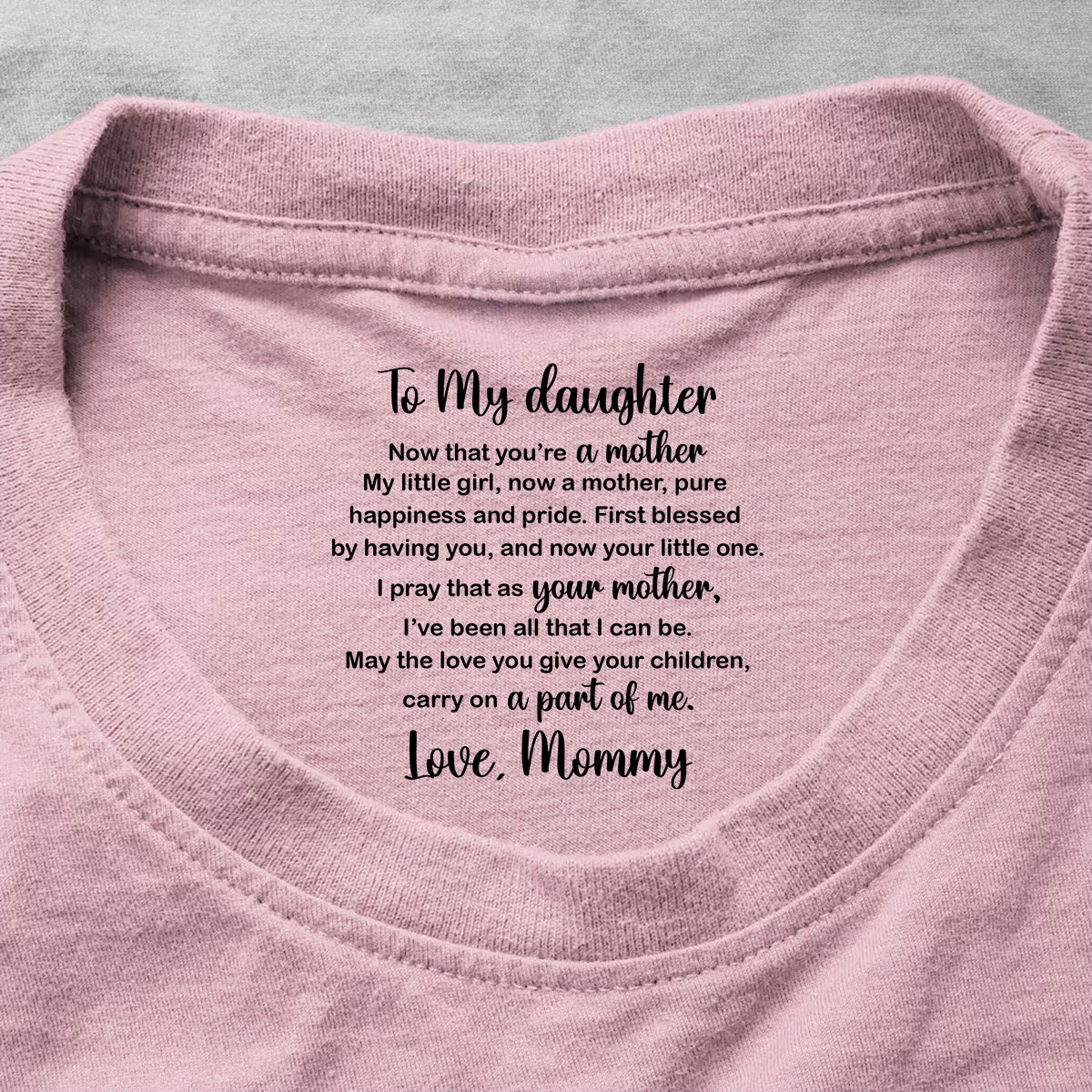 Now That You're A Mother - Personalized Shirt With Design Inner Neck - Image 7