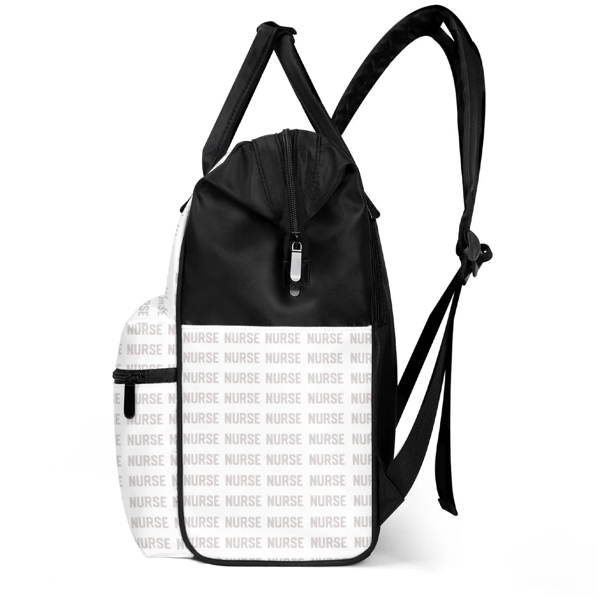 Nursing Is A Work Of Heart - Personalized Duckbilled Backpack - Image 2