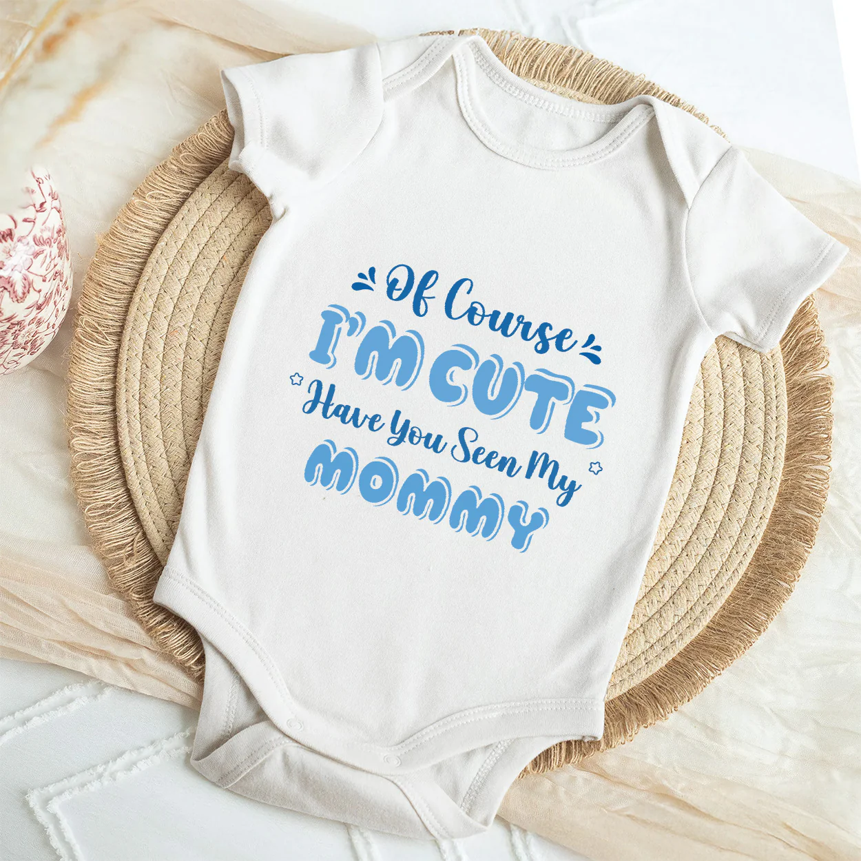 Of Course I'm Cute Have You Seen My Mom Grandma - Personalized Baby Onesie - Image 4