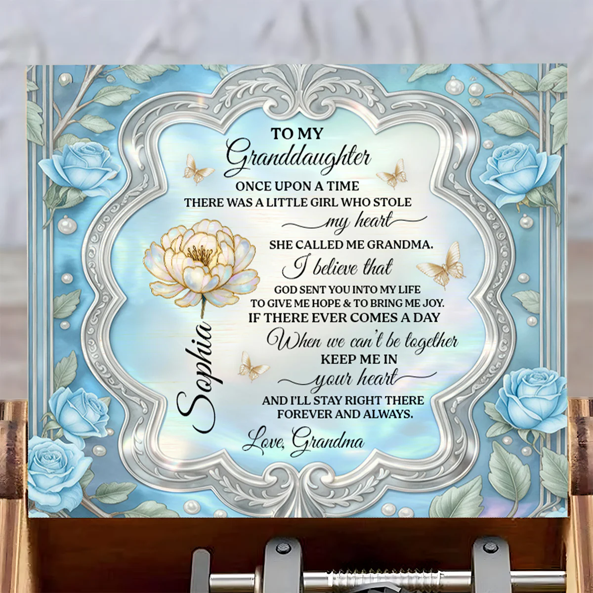 Once Upon A Time Granddaughter - Personalized Music Box - Image 2