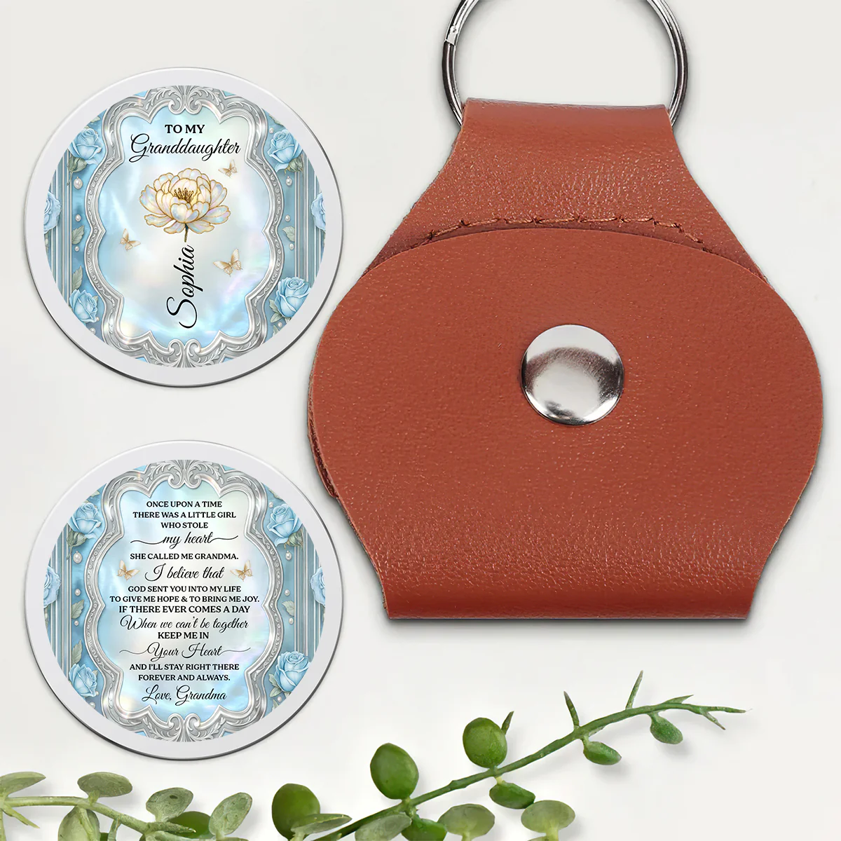 Once Upon A Time Granddaughter - Personalized Pocket Hug