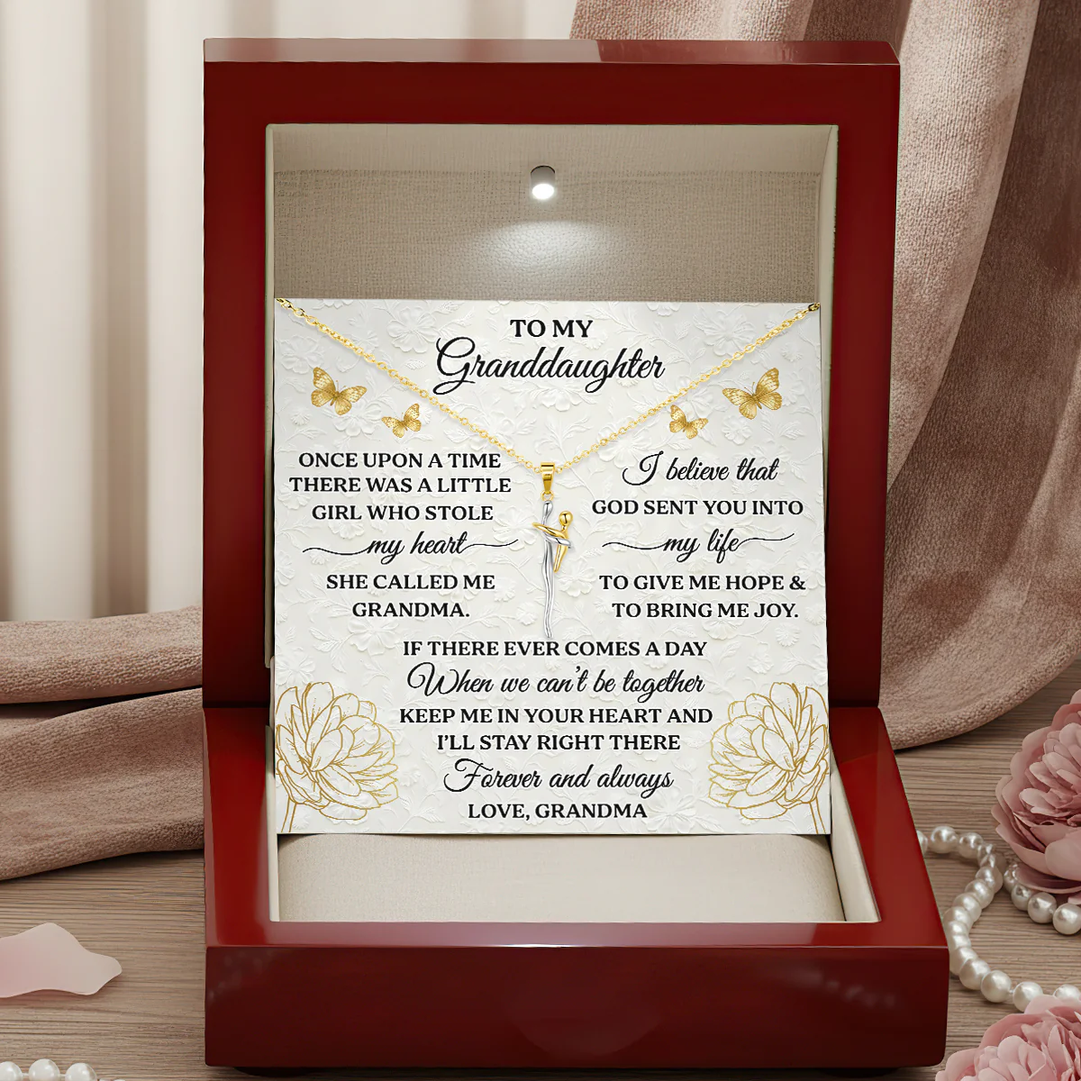 Once Upon A Time - Personalized Hug Charm Necklace - Image 2