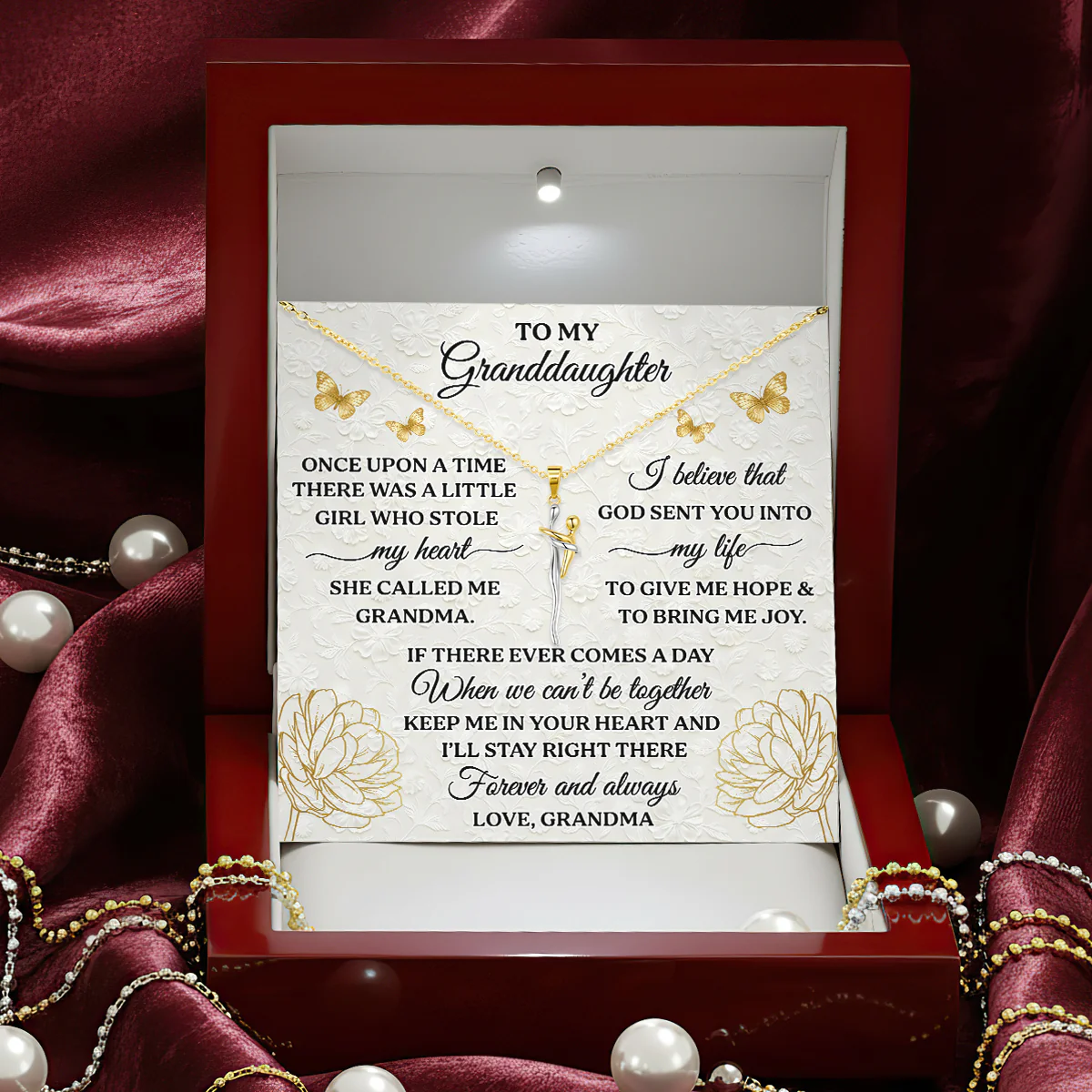 Once Upon A Time - Personalized Hug Charm Necklace - Image 5