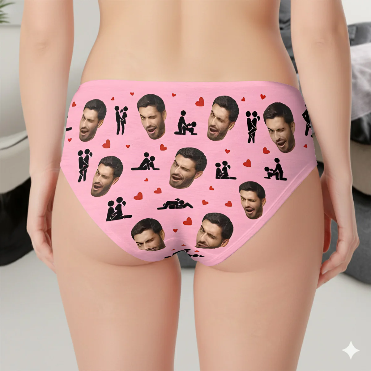 Only He Can Insert Here - Personalized Women's Low-waisted Brief - Image 4