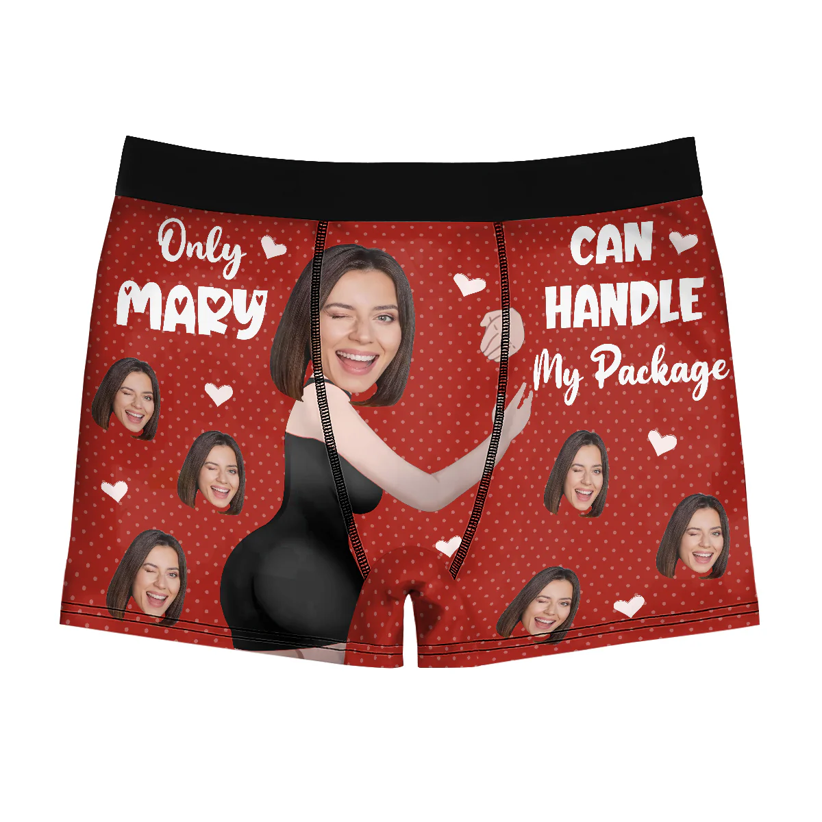 Only Her Handle My Package - Personalized Men's Boxer Briefs - Image 4