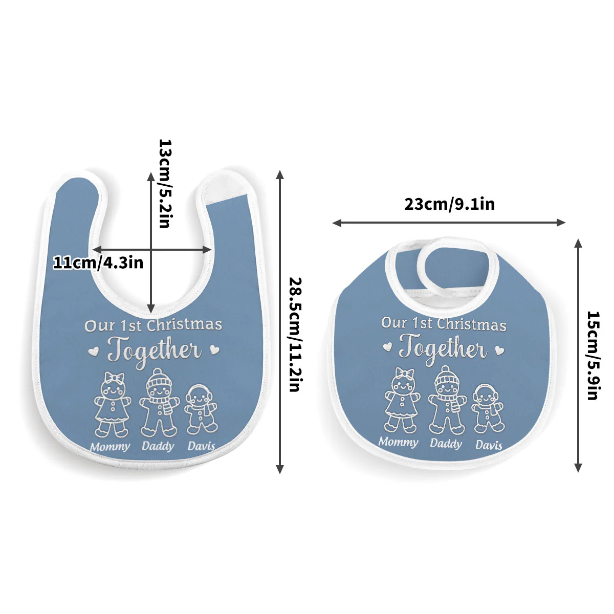 Our 1st Christmas Together - Personalized Baby Bib - Image 4