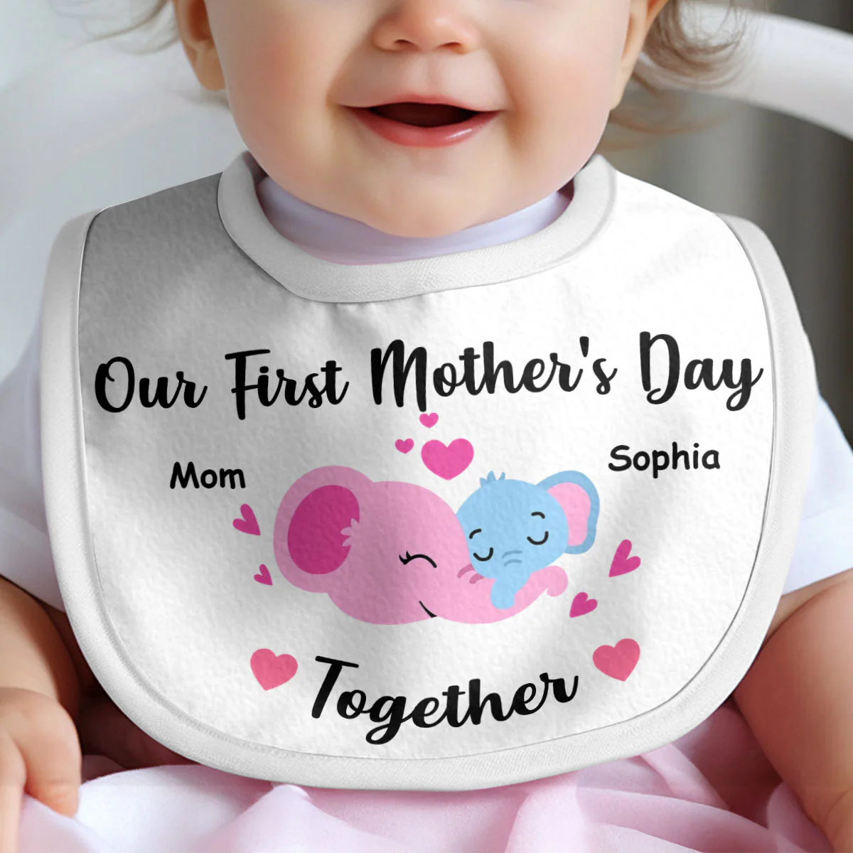 Our 1st Mother's Day - Personalized Baby Bib - Image 3