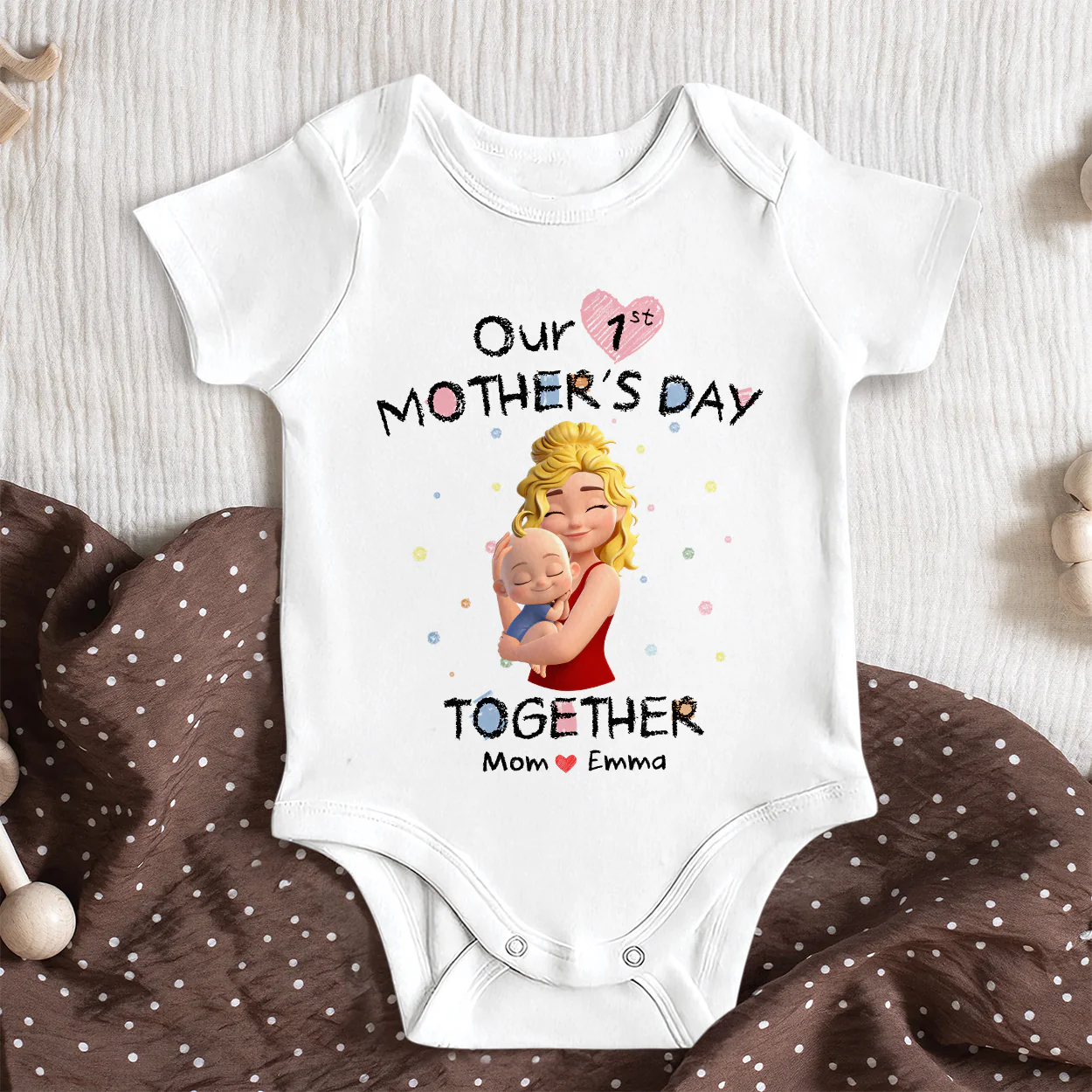 Our 1st Mother’s Day Together - Personalized Baby Onesie - Image 6