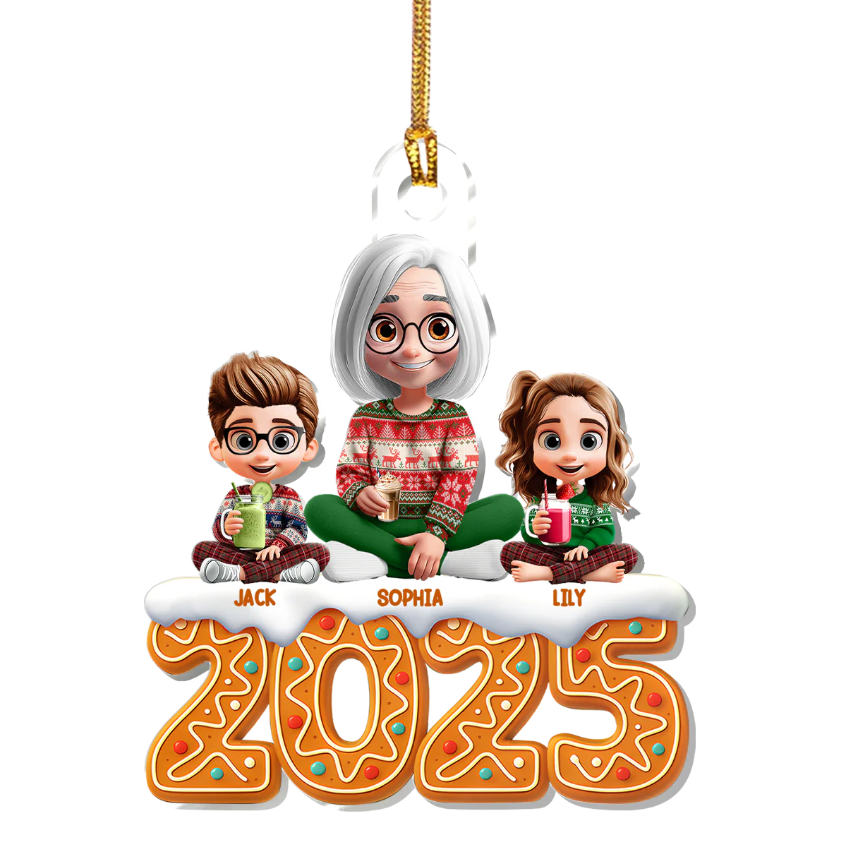 Our Christmas Together 2025 - Personalized 1-Layer Acrylic Ornament - Image 8