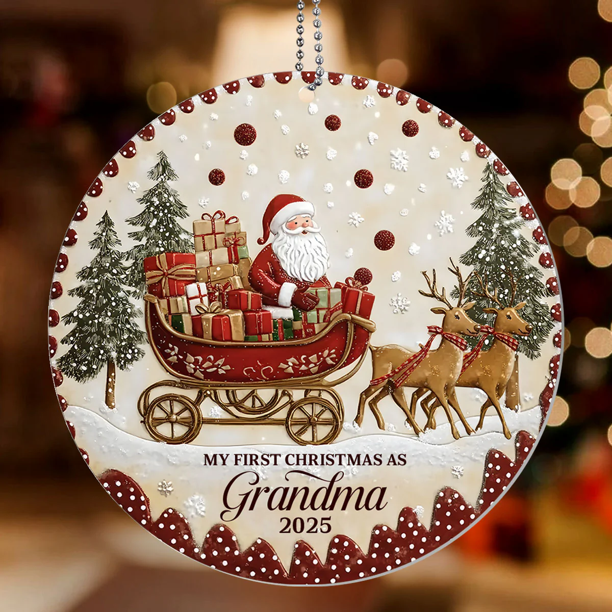 Our First Christmas Together - Personalized 1-Layer Acrylic Ornament - Image 2