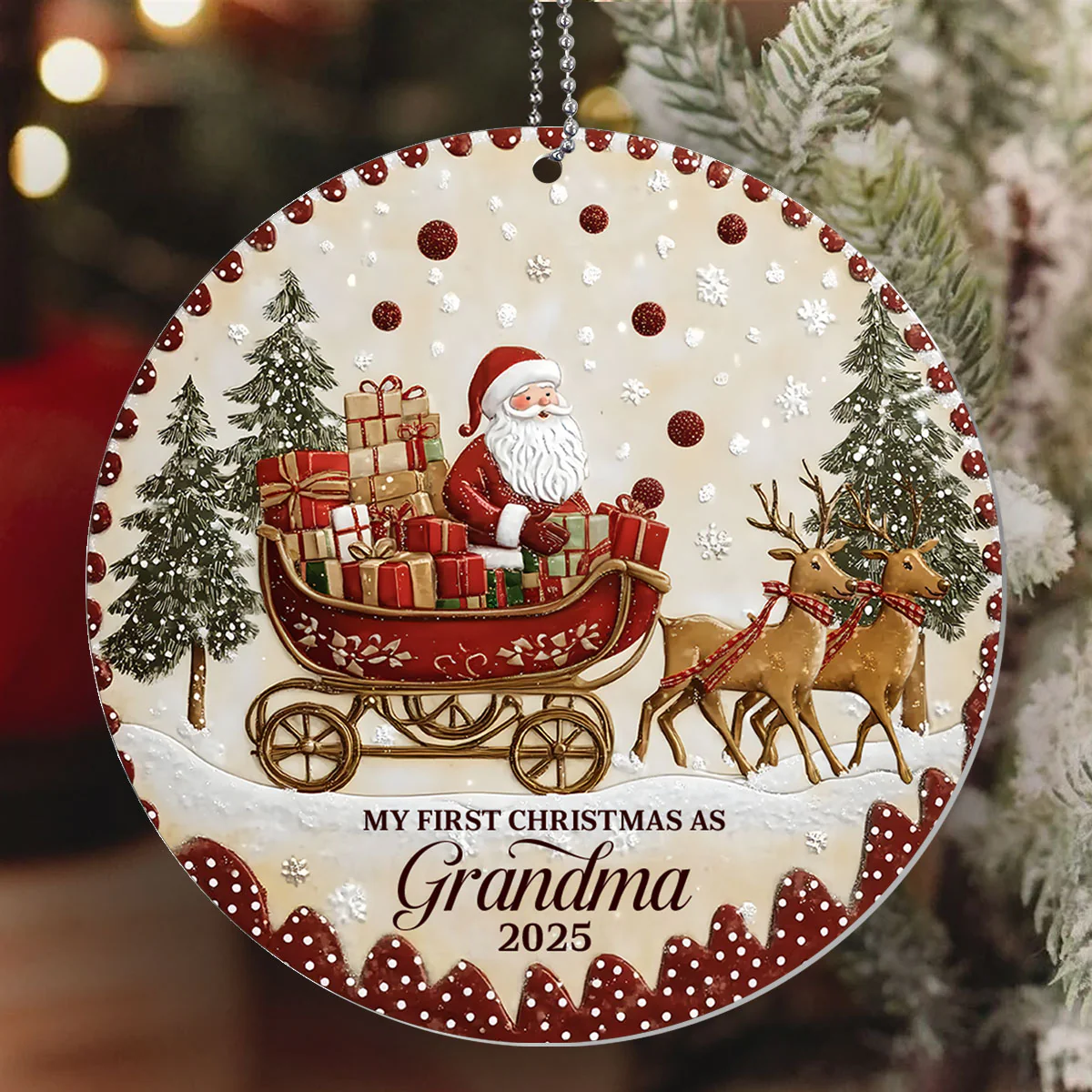 Our First Christmas Together - Personalized 1-Layer Acrylic Ornament - Image 6