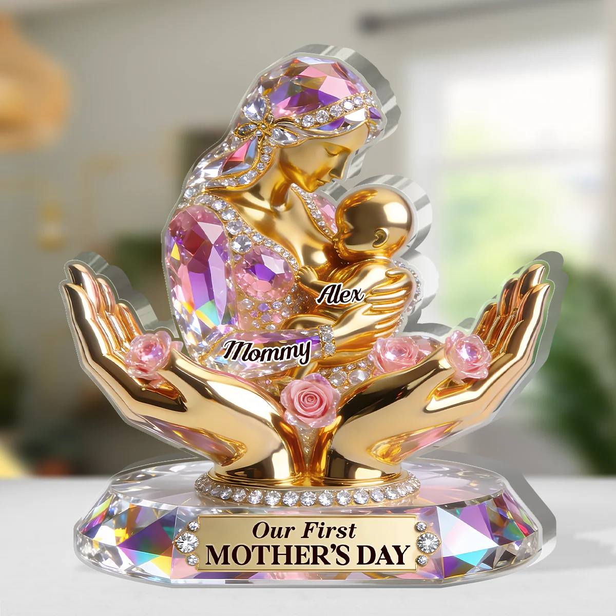 Our First Mother’s Day - Personalized Custom Shaped Acrylic Plaque - Image 4