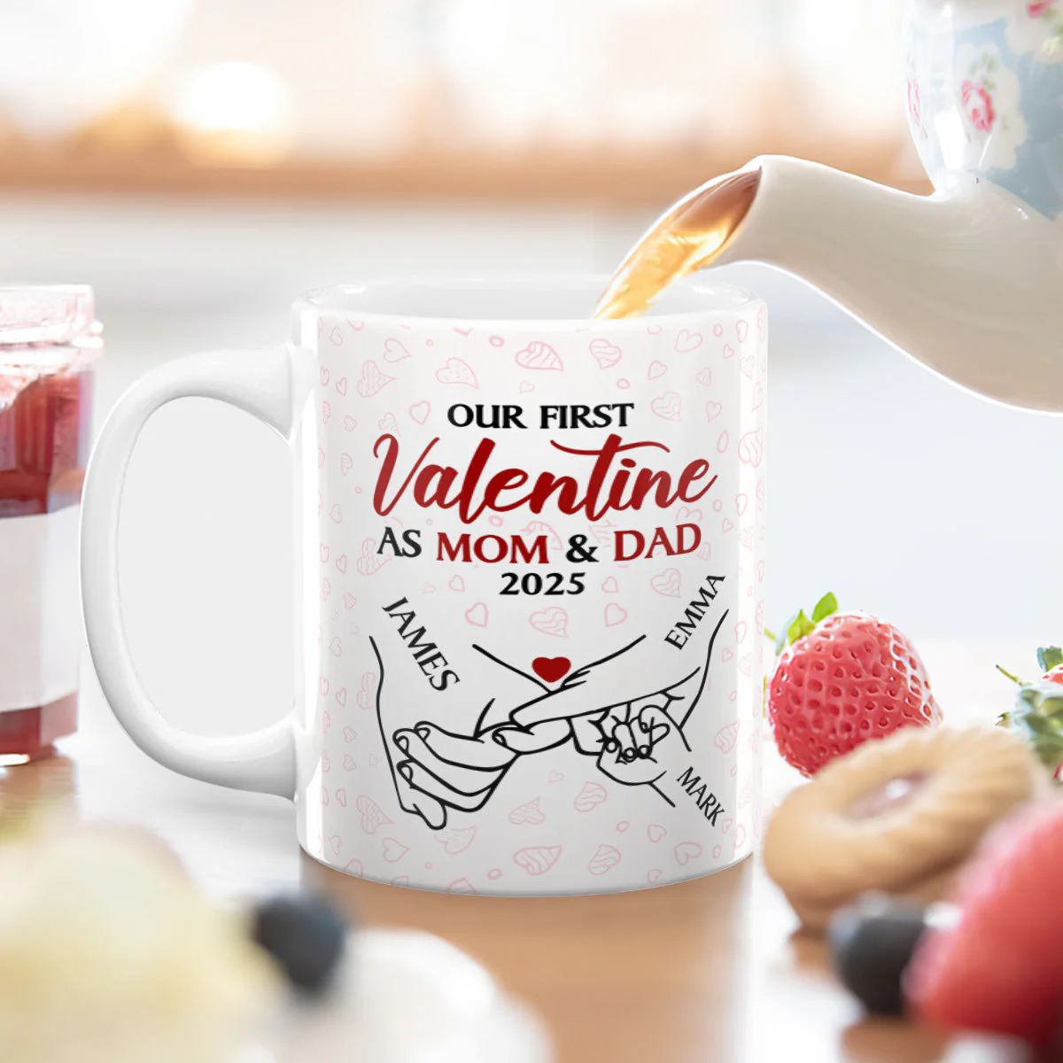 Our First Valentine - Personalized Mug - Image 4