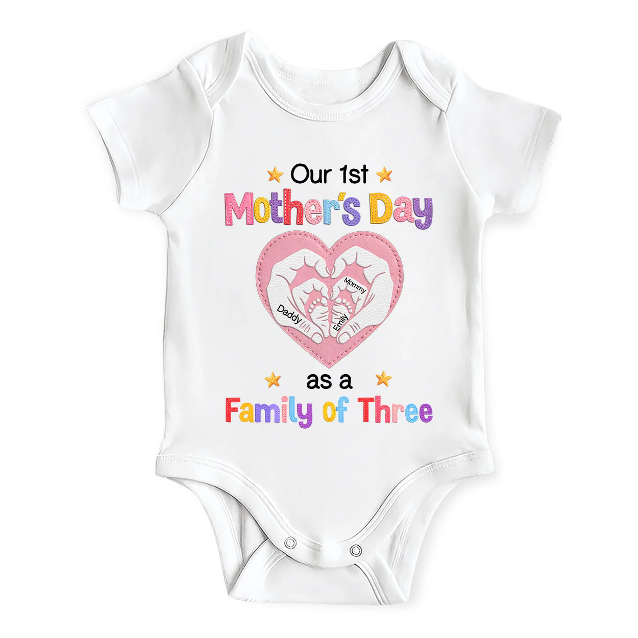Our Happy Little Family - Personalized Baby Onesie