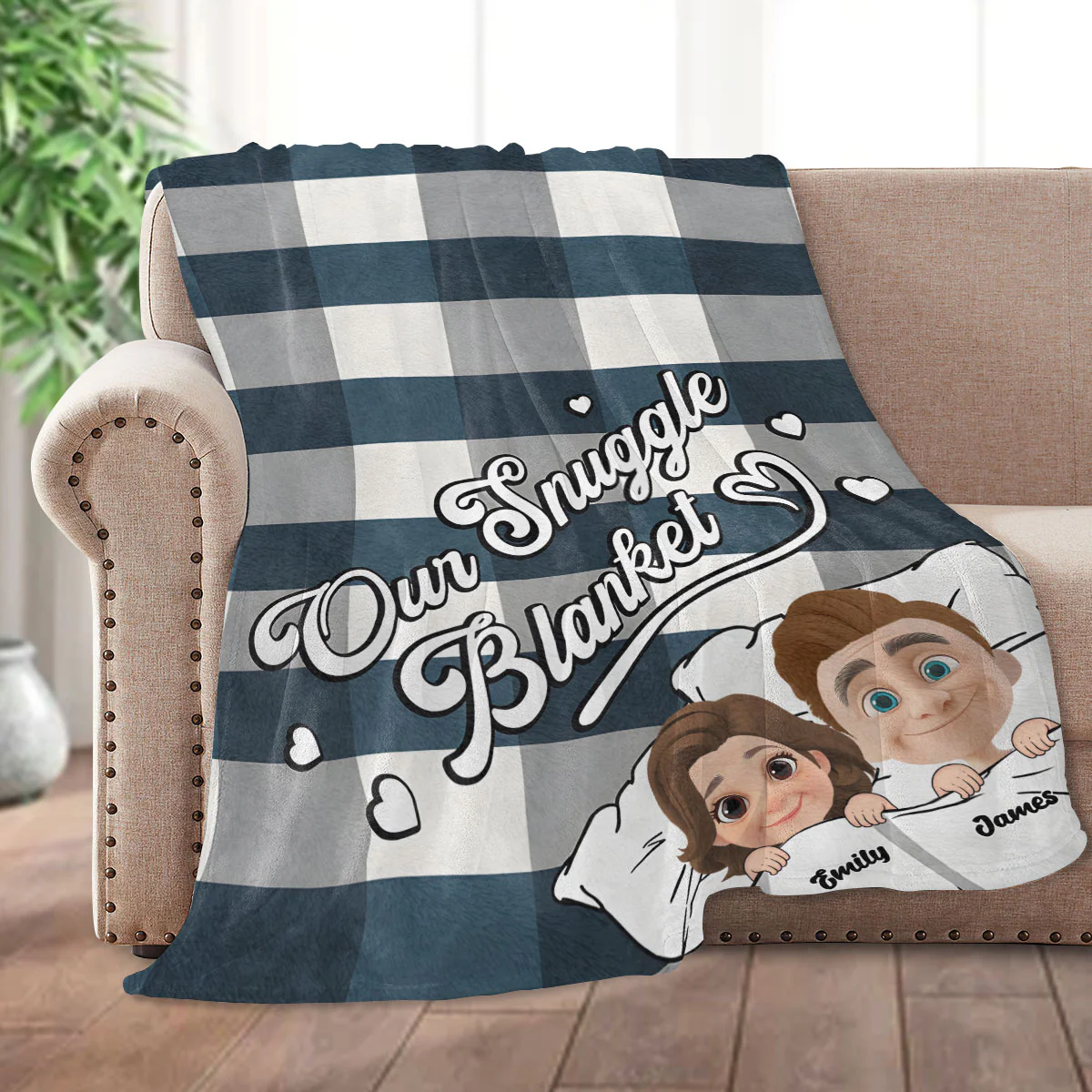 Our Snuggle Blanket - Personalized Fleece Blanket - Image 2