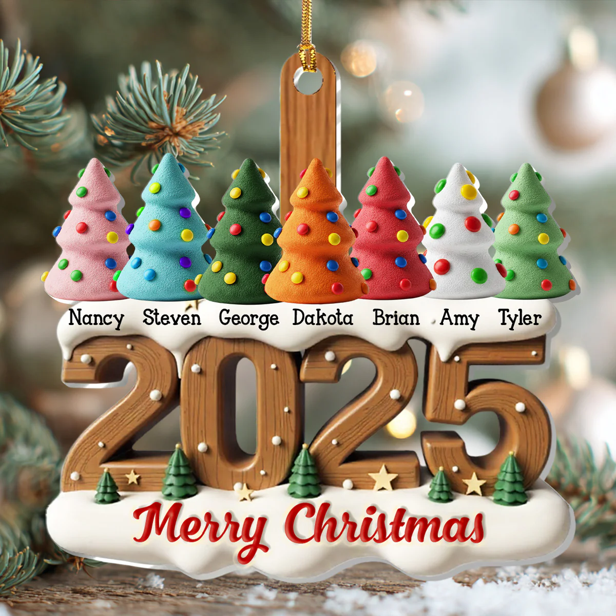 Our Strong Bonds - Personalized 1-Layer Acrylic Ornament - Image 3