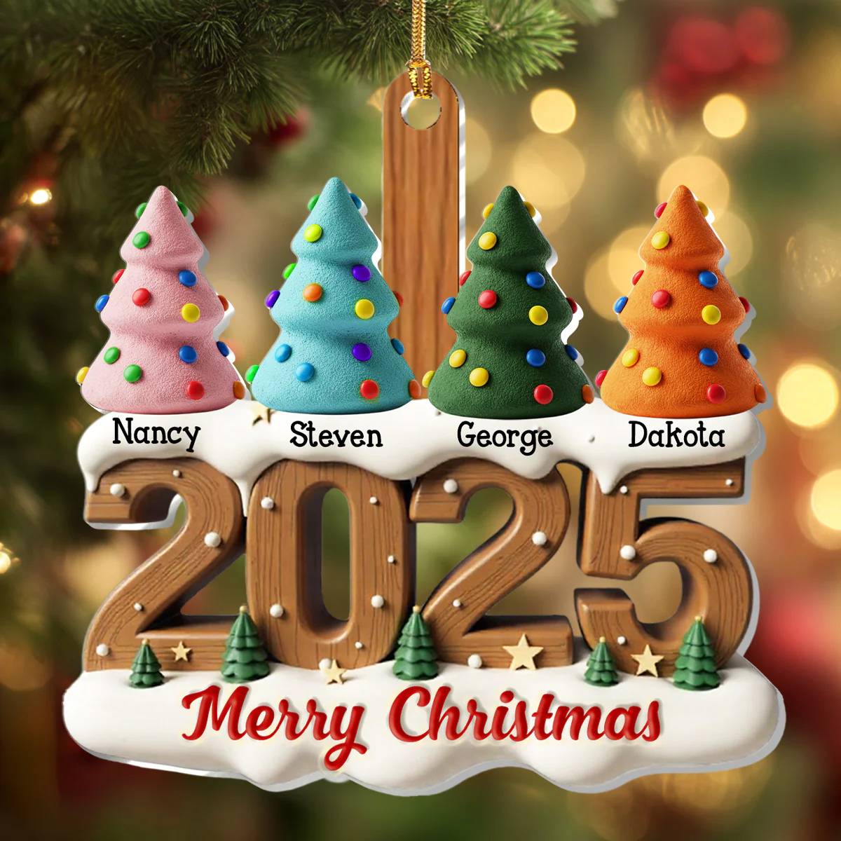 Our Strong Bonds - Personalized 1-Layer Acrylic Ornament - Image 5