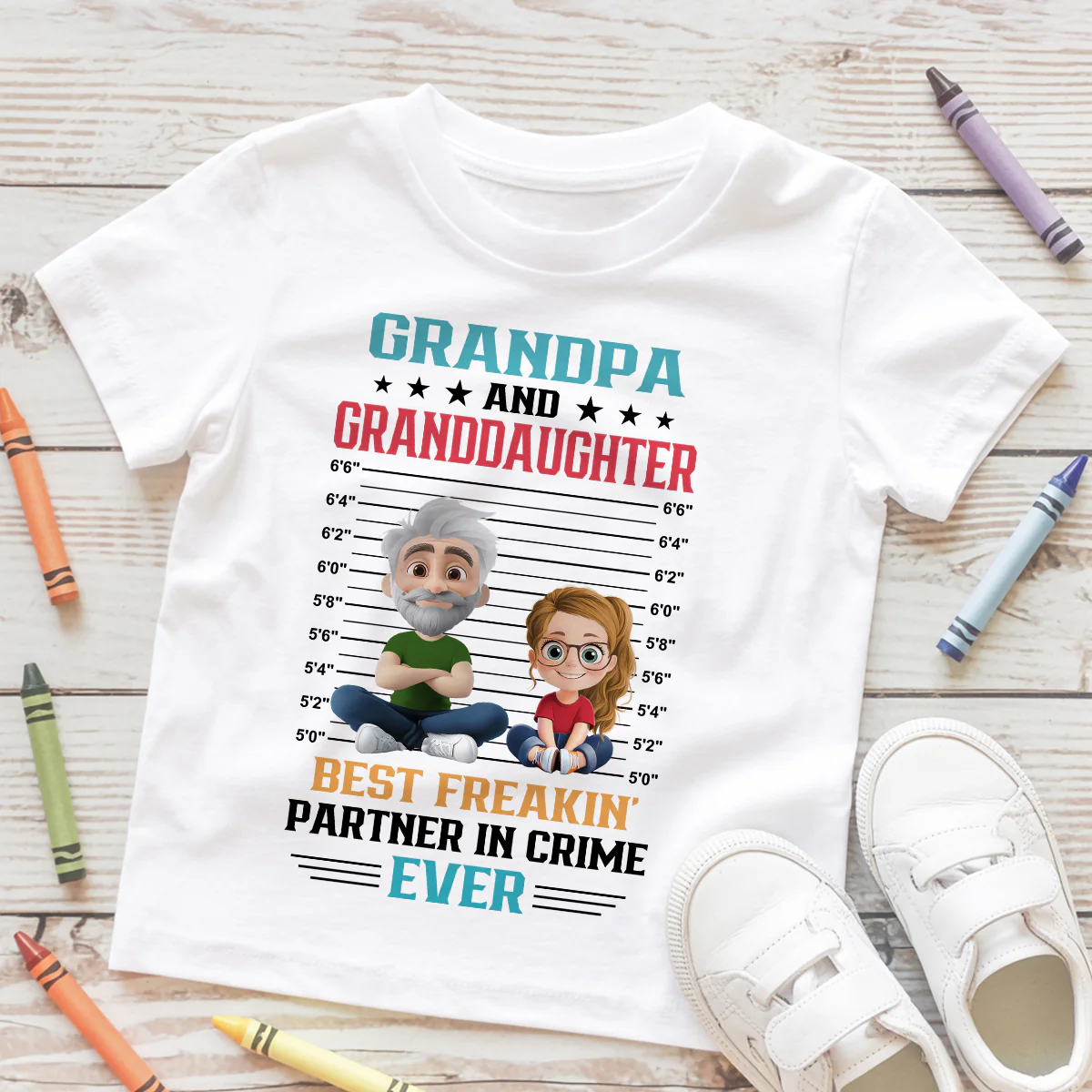 Partners In Crime Forever - Personalized Kid T-Shirt - Image 2