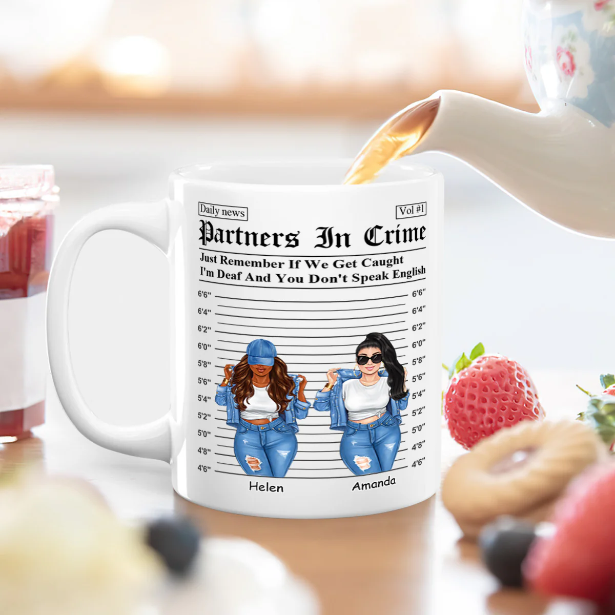 Partners In Crime - Personalized Mug - Image 4
