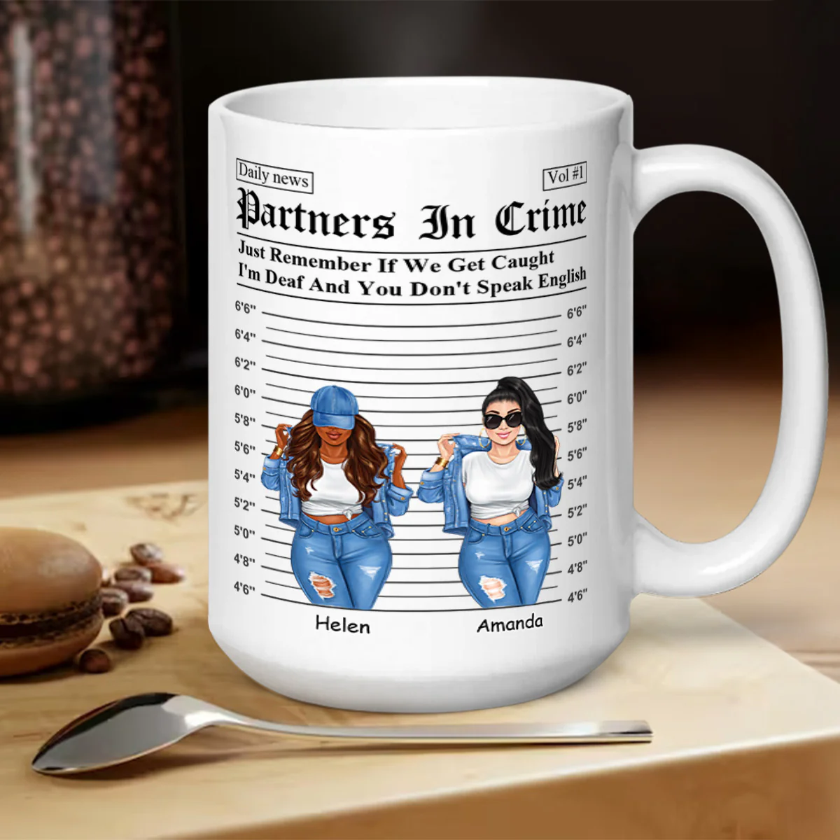 Partners In Crime - Personalized Mug - Image 5