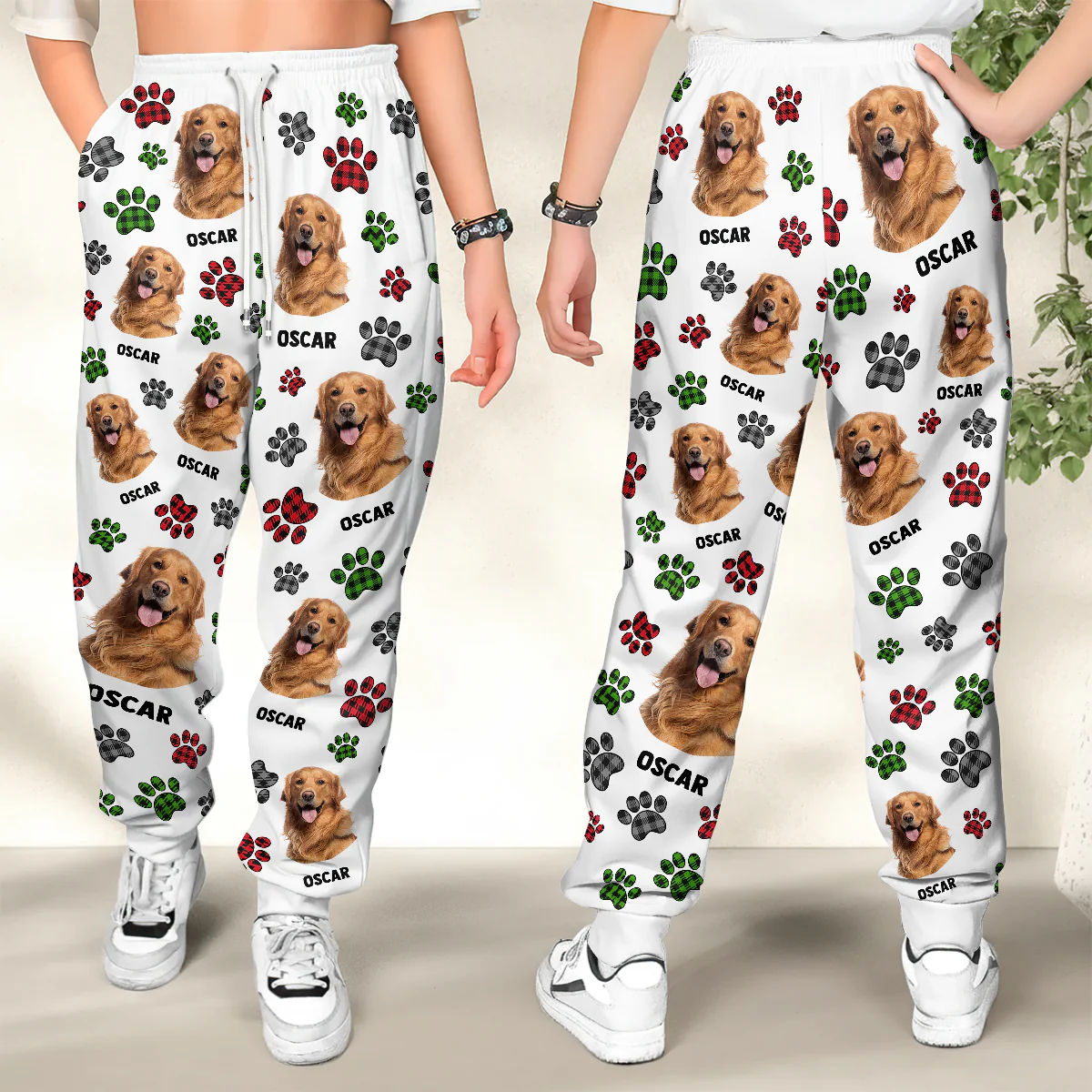 Pawprints Of Love - Personalized Sweatpants - Image 2