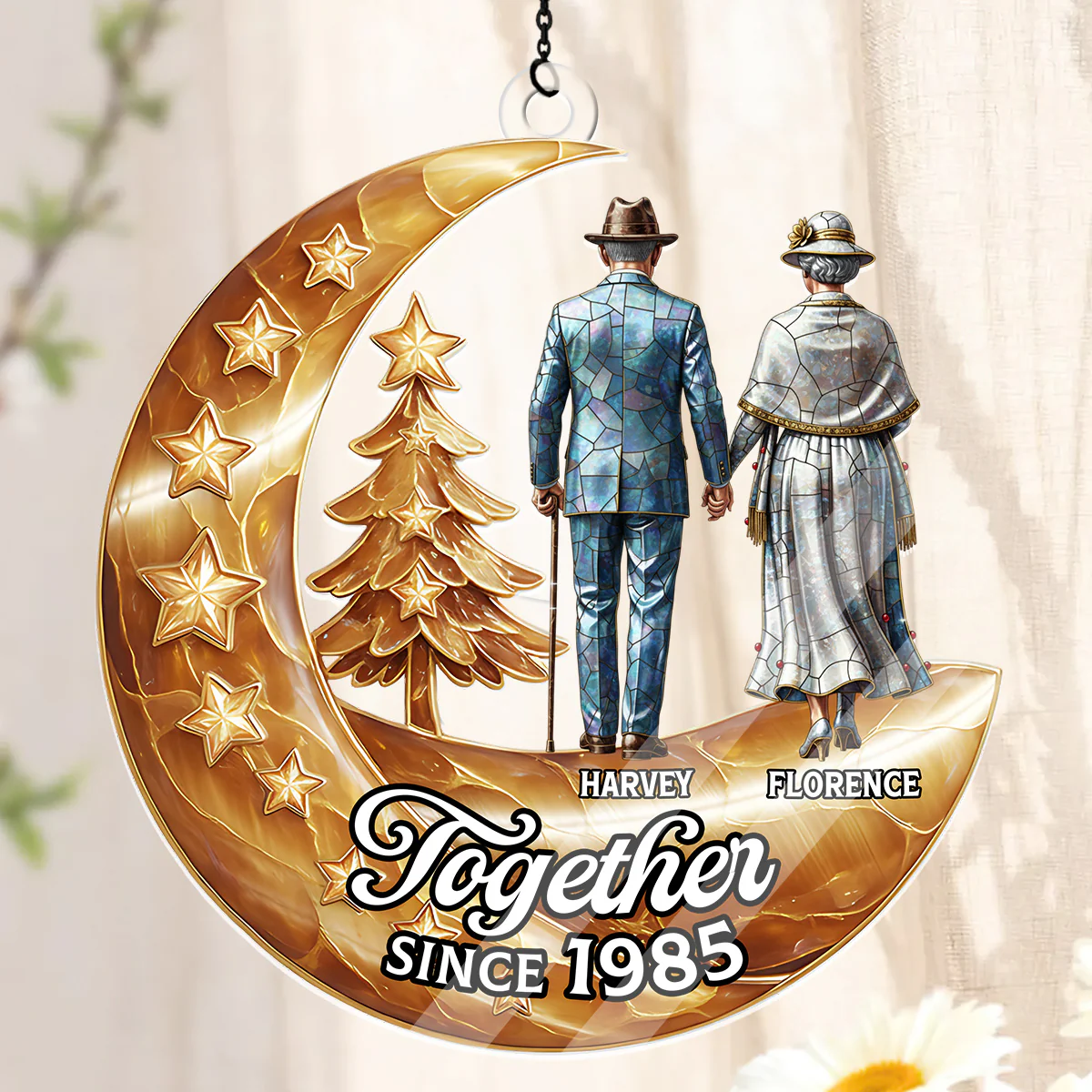 Pearl Of Love 2 - Personalized Acrylic Suncatcher - Image 3