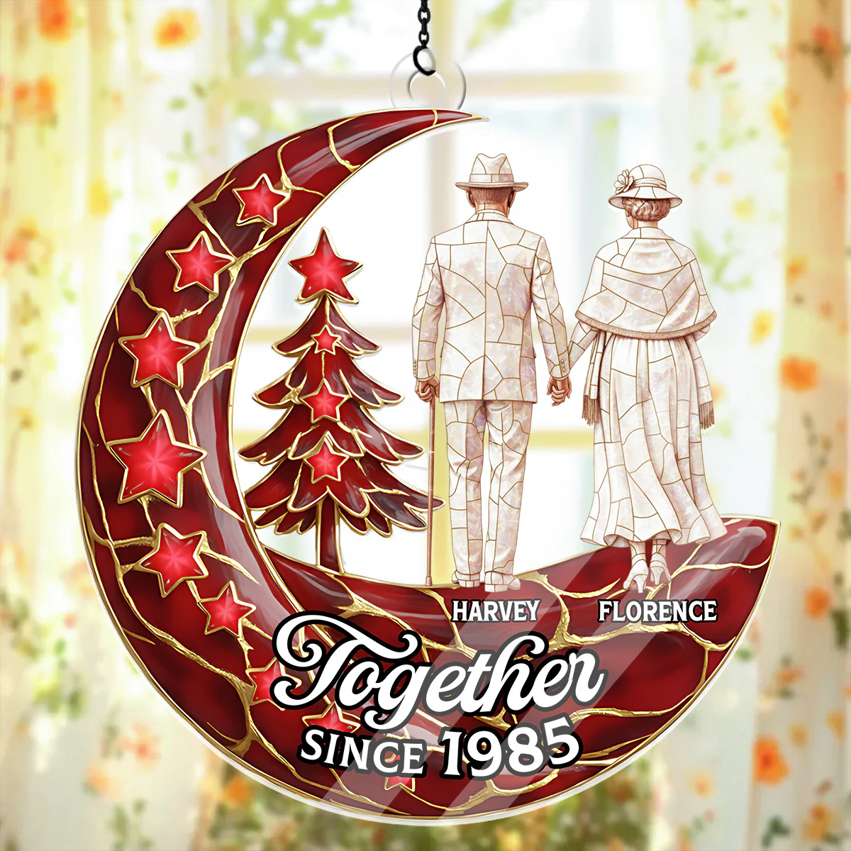 Pearl Of Love 2 - Personalized Acrylic Suncatcher - Image 6