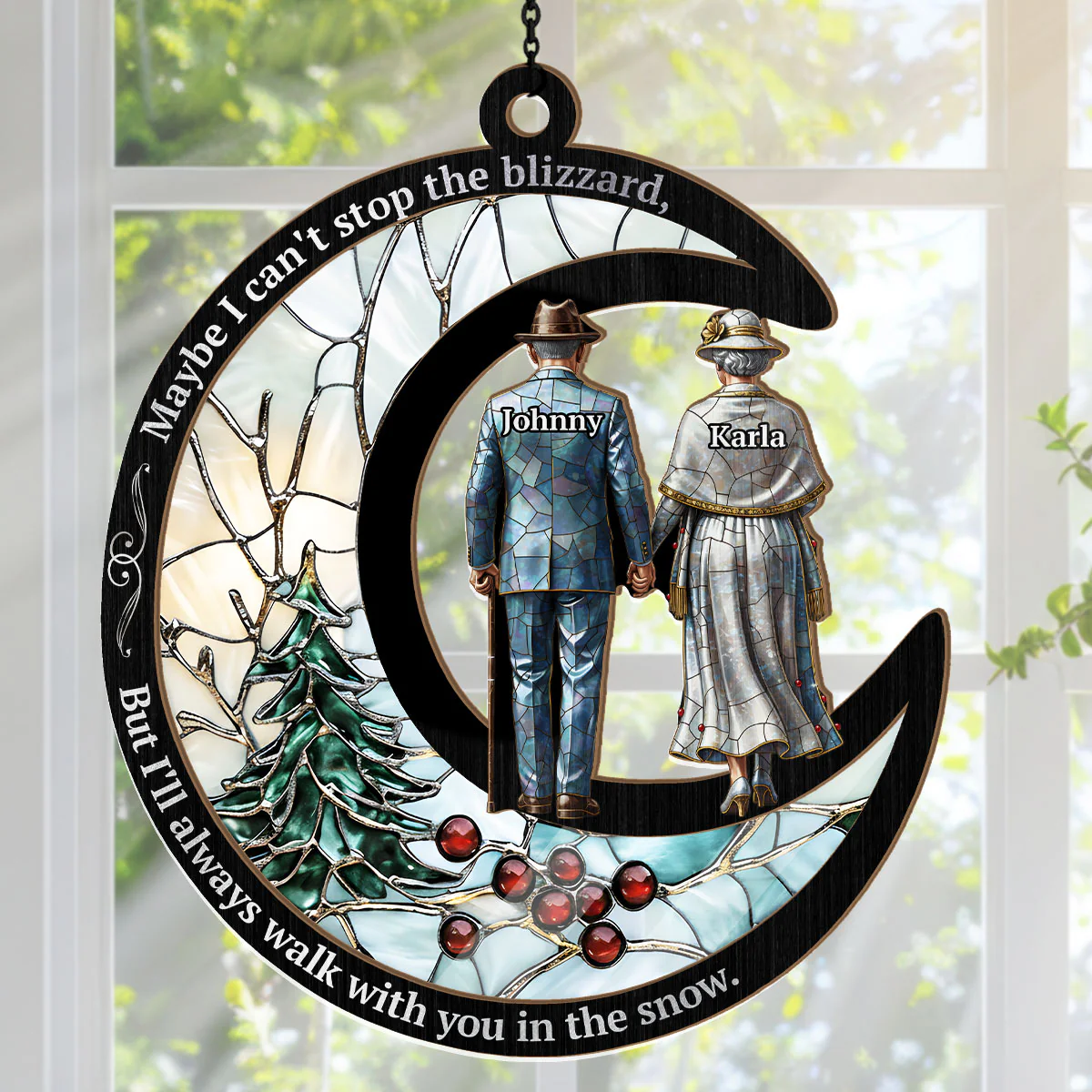 Pearl Of Love - Personalized Window Hanging Suncatcher