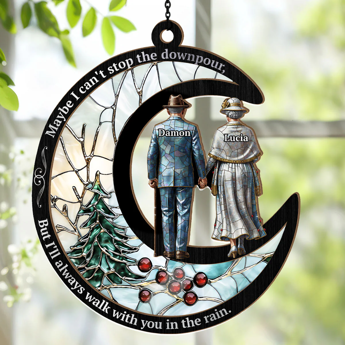 Pearl Of Love - Personalized Window Hanging Suncatcher - Image 2