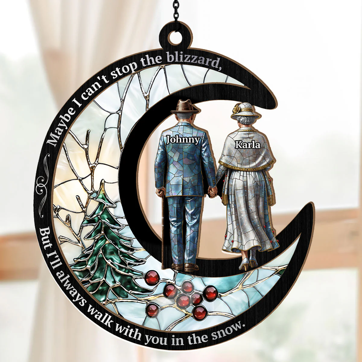 Pearl Of Love - Personalized Window Hanging Suncatcher - Image 5
