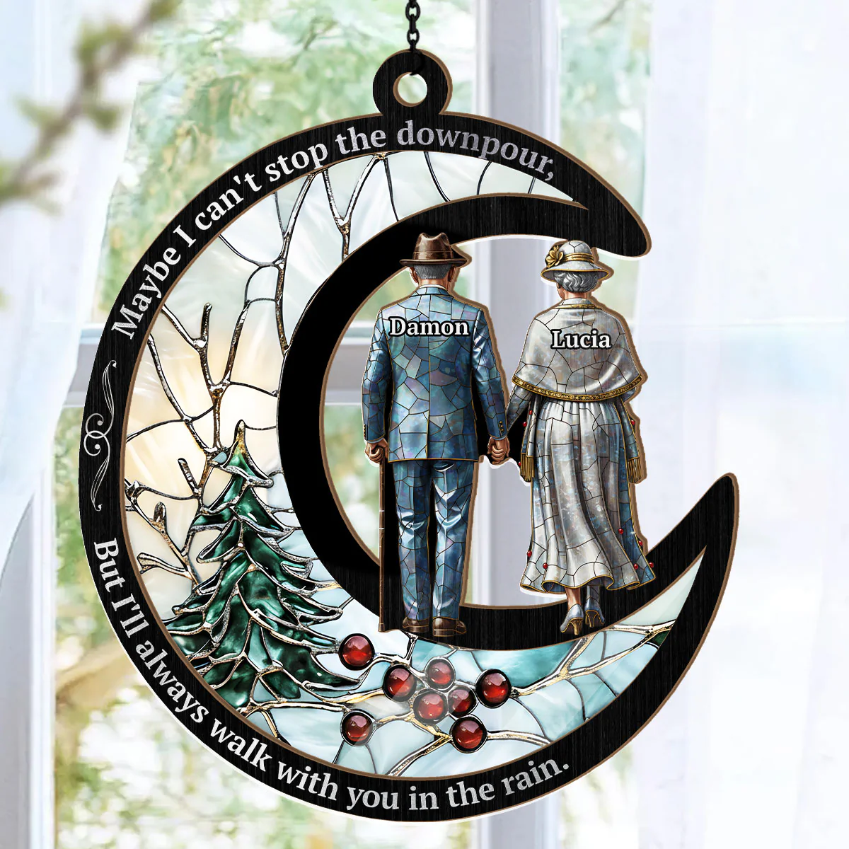 Pearl Of Love - Personalized Window Hanging Suncatcher - Image 6