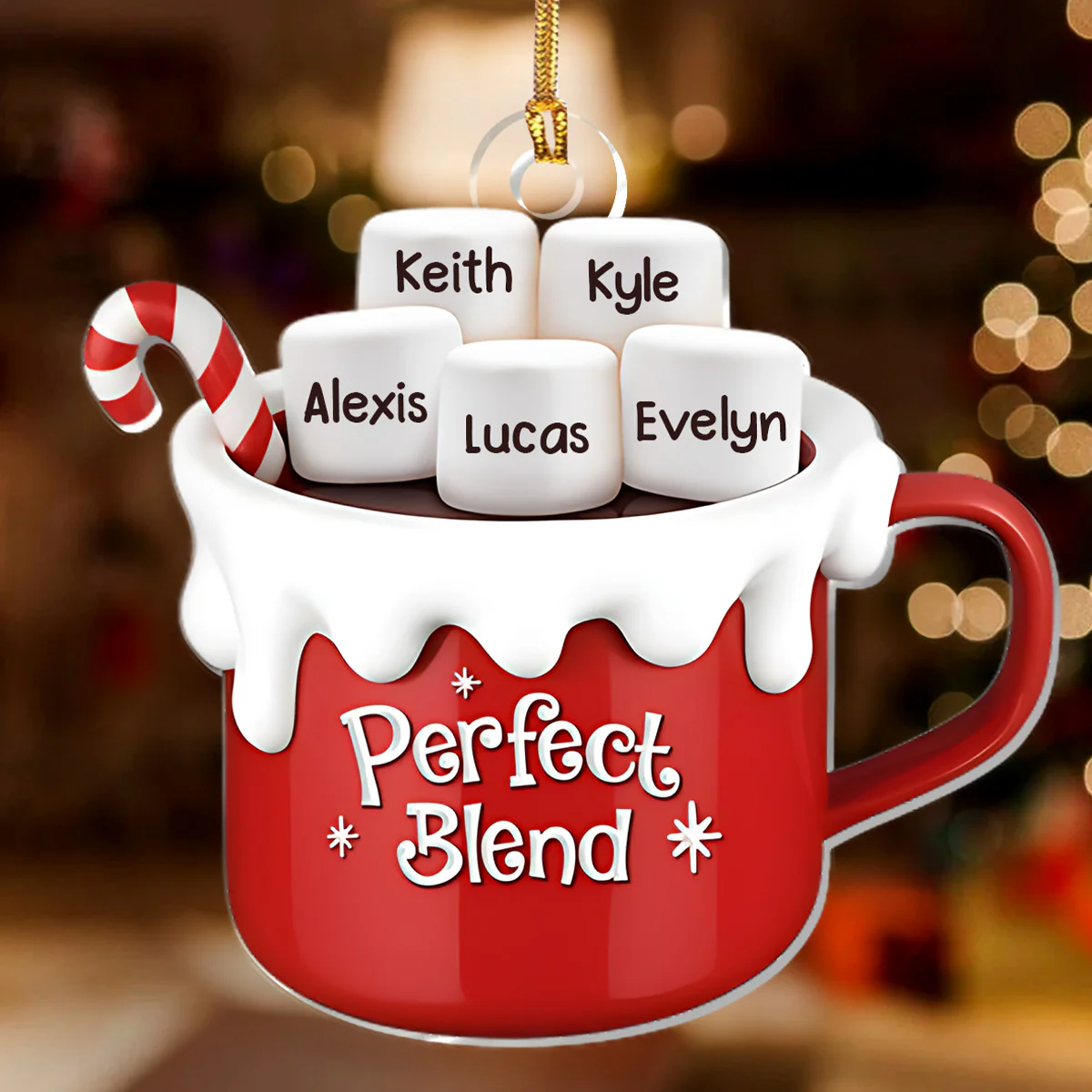 Perfect Blend In Holiday Cheer - Personalized 1-Layer Acrylic Ornament - Image 3