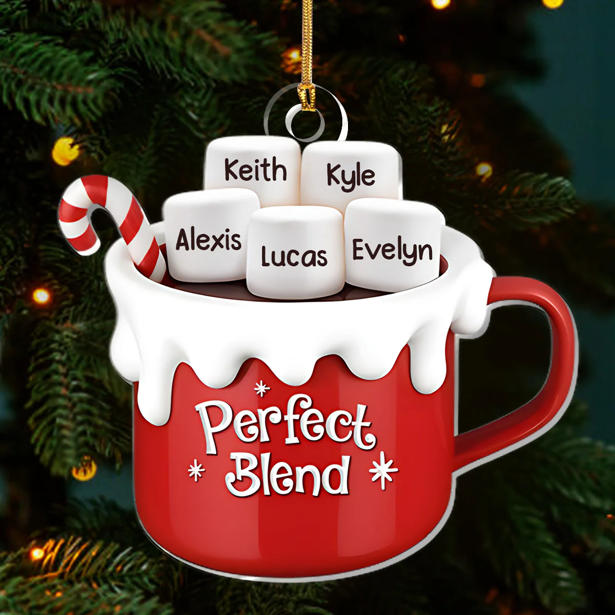 Perfect Blend In Holiday Cheer - Personalized 1-Layer Acrylic Ornament - Image 4