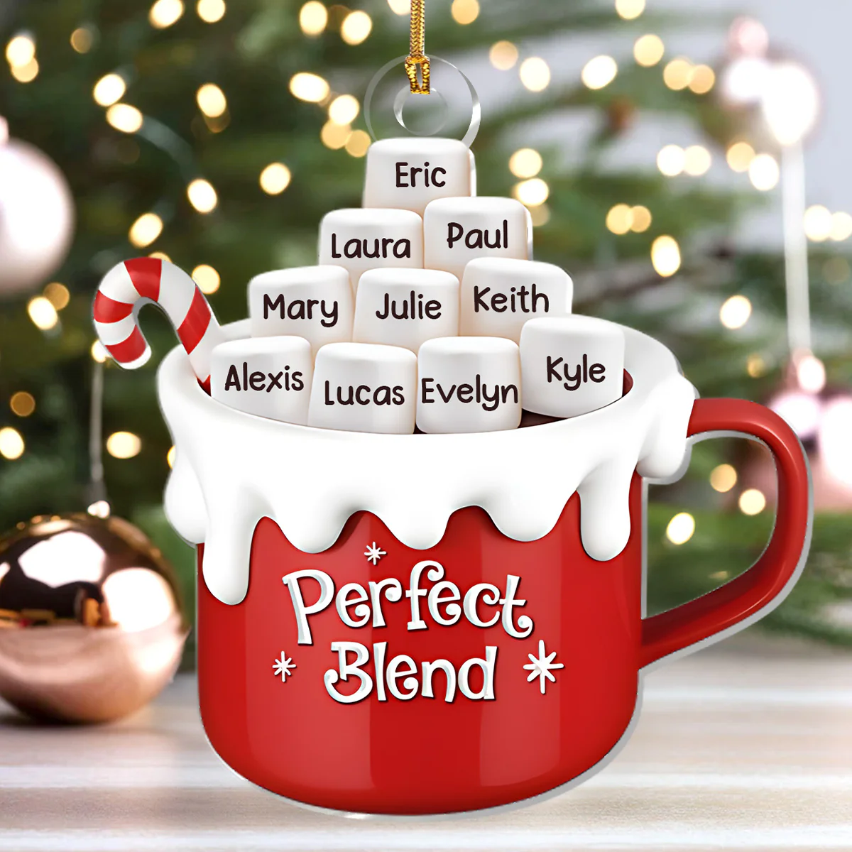 Perfect Blend In Holiday Cheer - Personalized 1-Layer Acrylic Ornament - Image 5