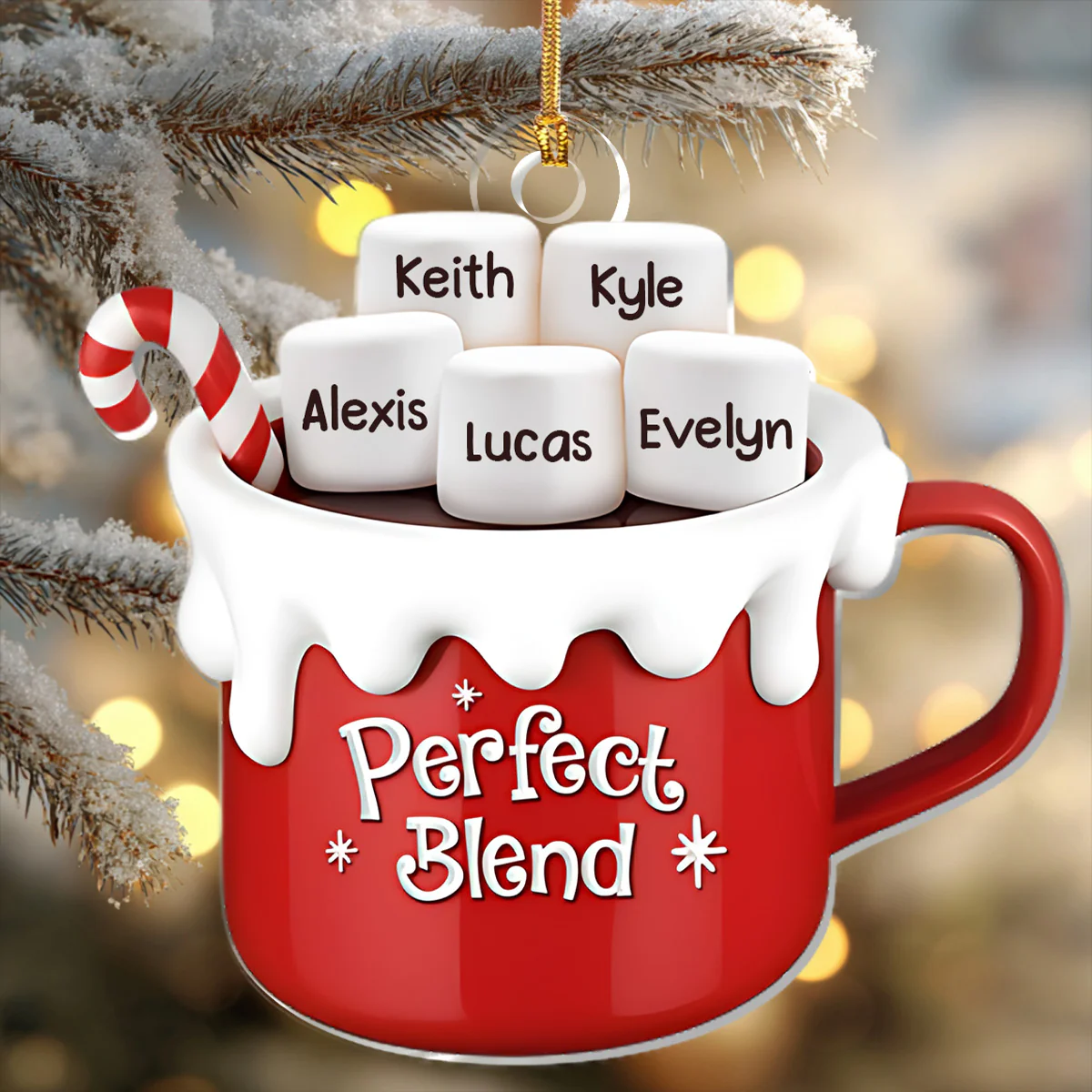 Perfect Blend In Holiday Cheer - Personalized 1-Layer Acrylic Ornament - Image 7