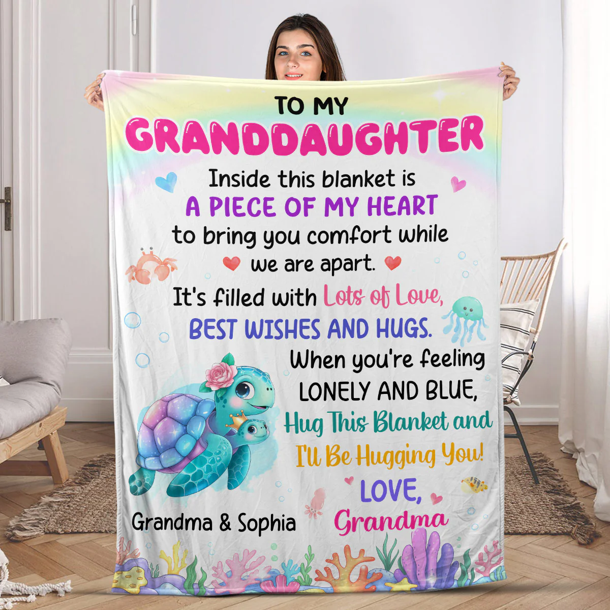Piece Of My Heart - Personalized Fleece Blanket
